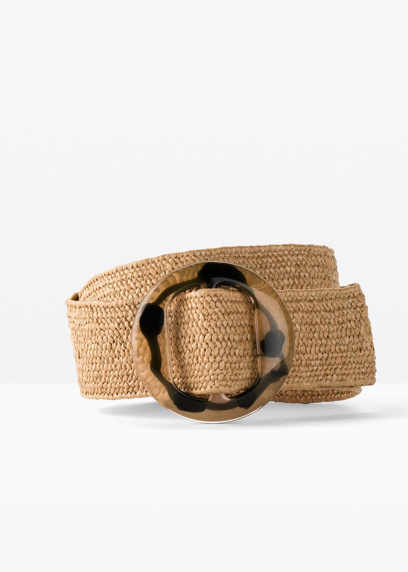 Pasek do noszenia w talii w optyce słomkowego - Bonprix