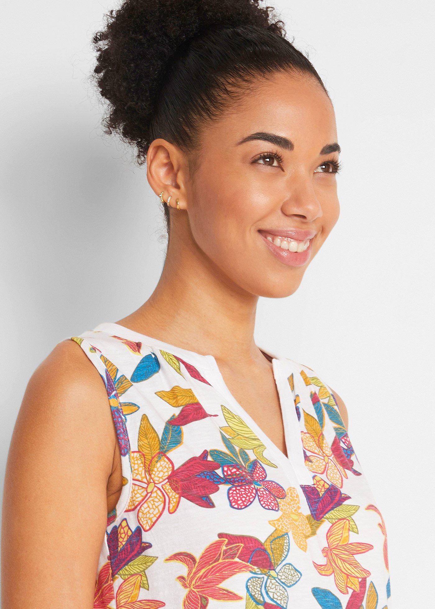 Top z dżerseju z nadrukiem - Bonprix