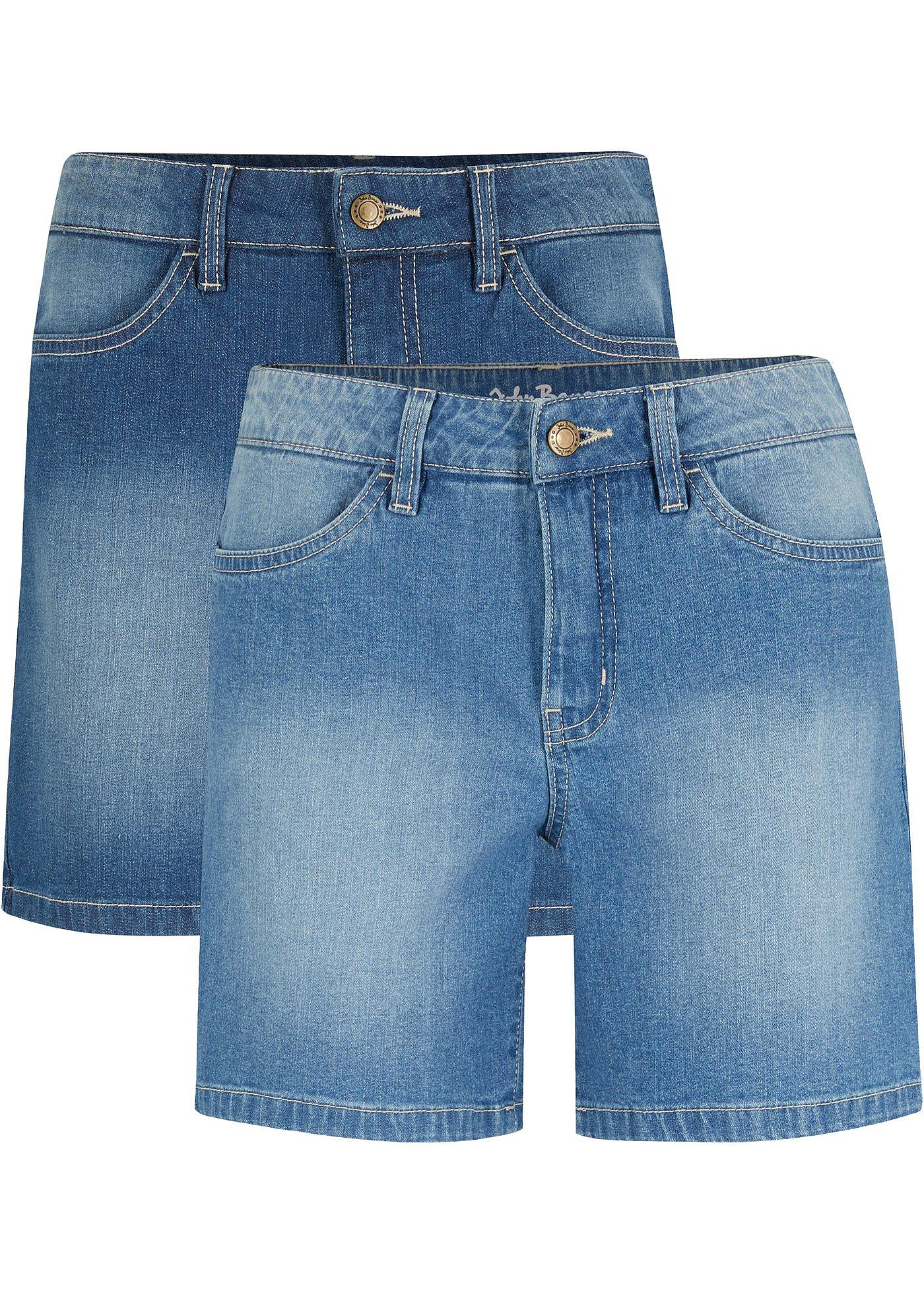 Stretch-Jeans-Shorts, 2er Pack