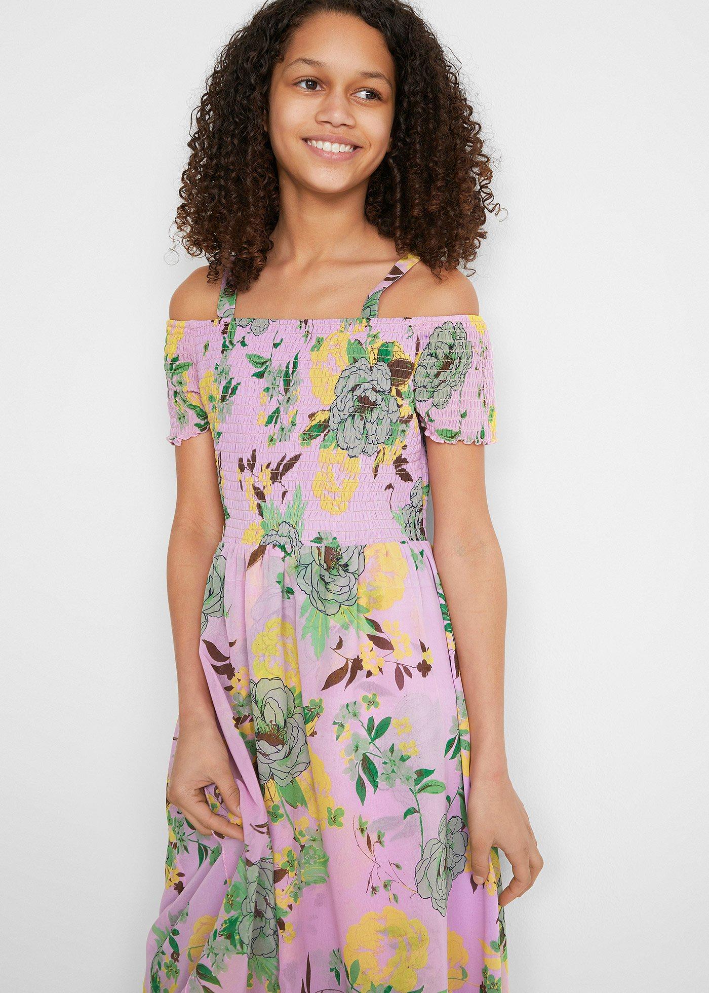 Sukienka z dekoltem carmen - Bonprix