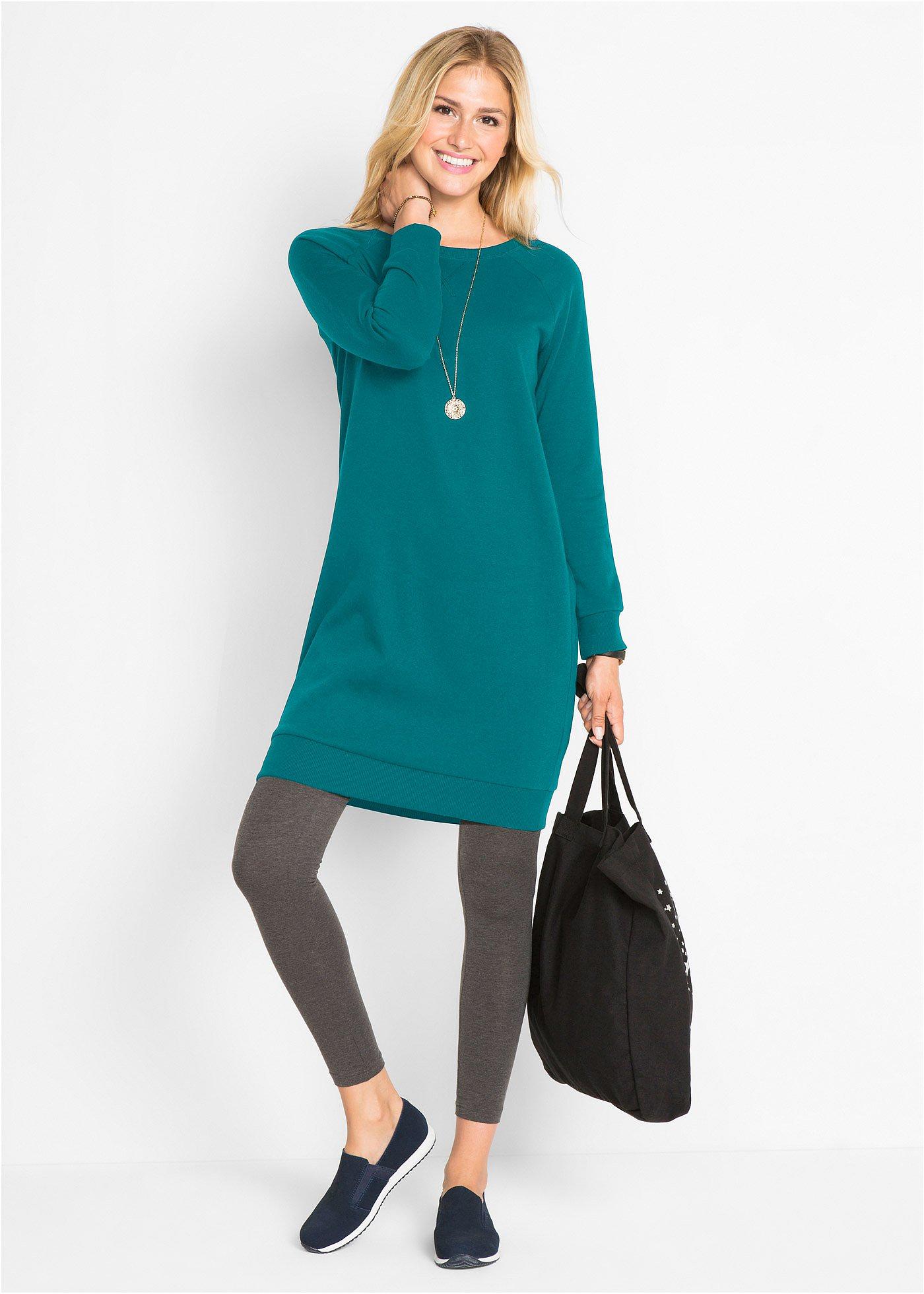 Sukienka dresowa z miękkiego materiału frotte - Bonprix