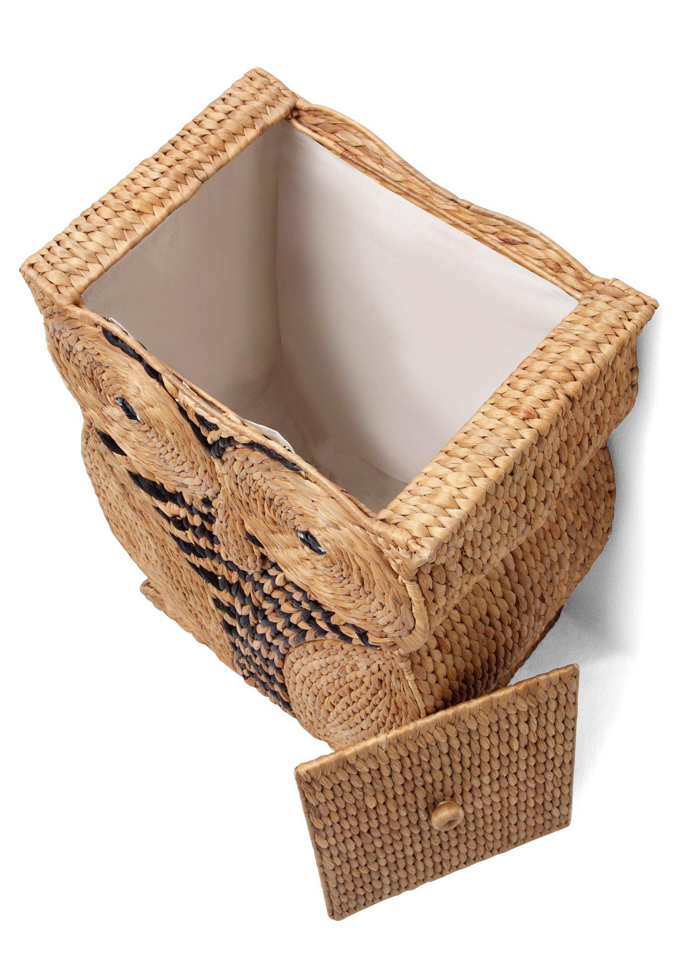 Auffallend und praktisch: Der Wäschekorb "Eule" - natur