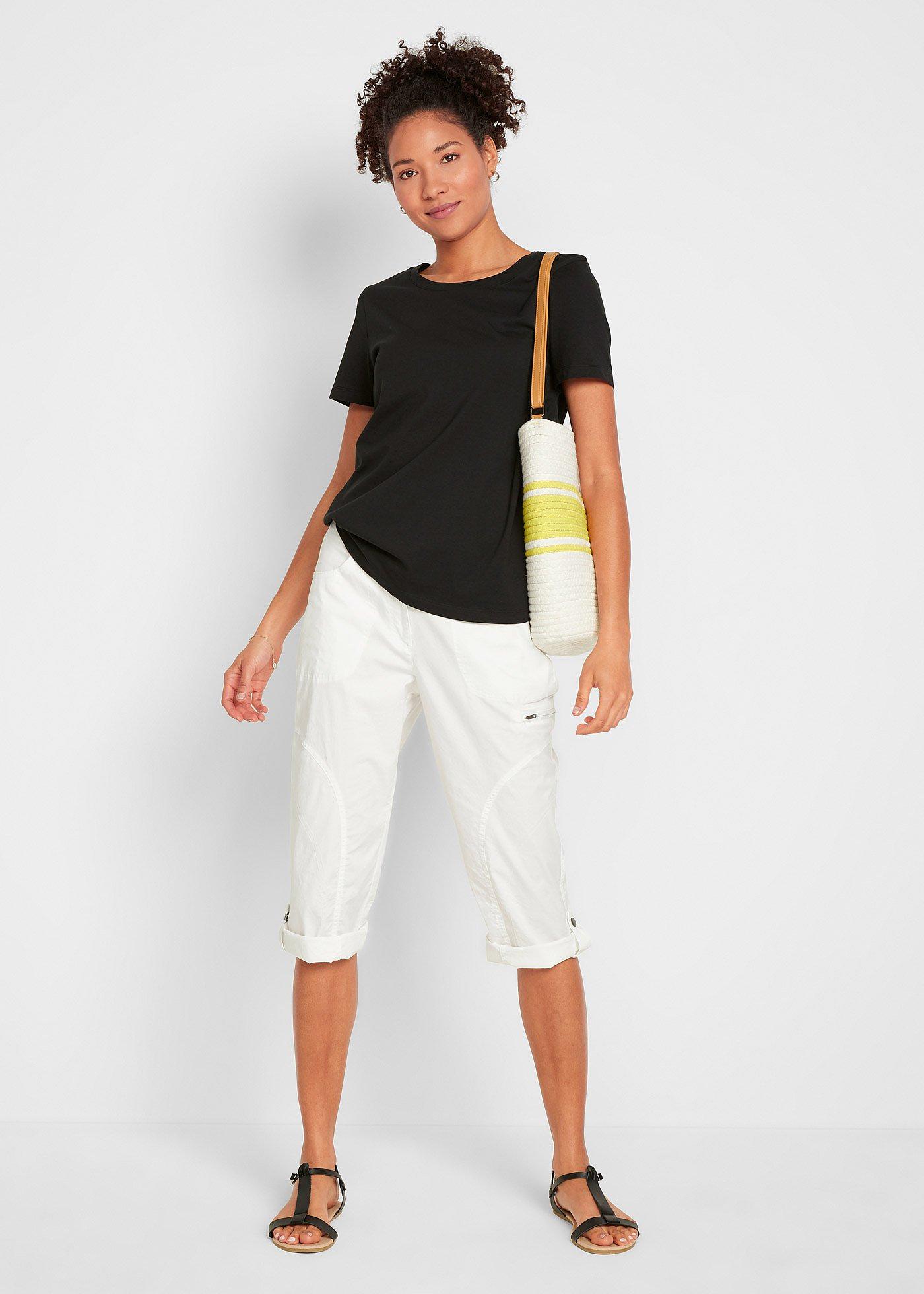 Shirt z krótkim rękawem (2 szt.), z czystej bawełny - Bonprix