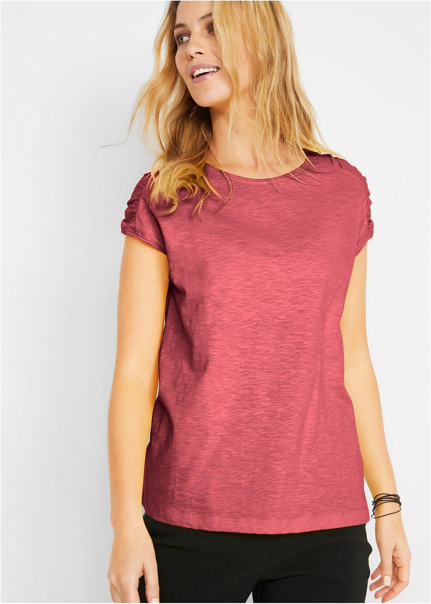 T-shirt boxy, krótki rękaw - Bonprix