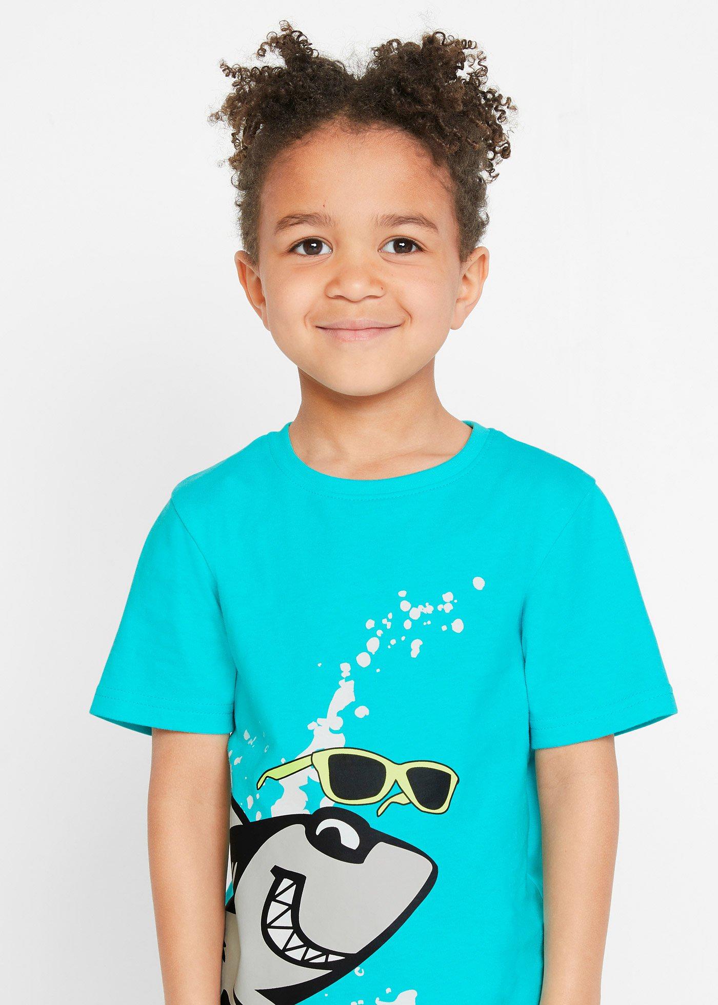 T-shirt chłopięcy z bawełny organicznej (2 szt.) - Bonprix