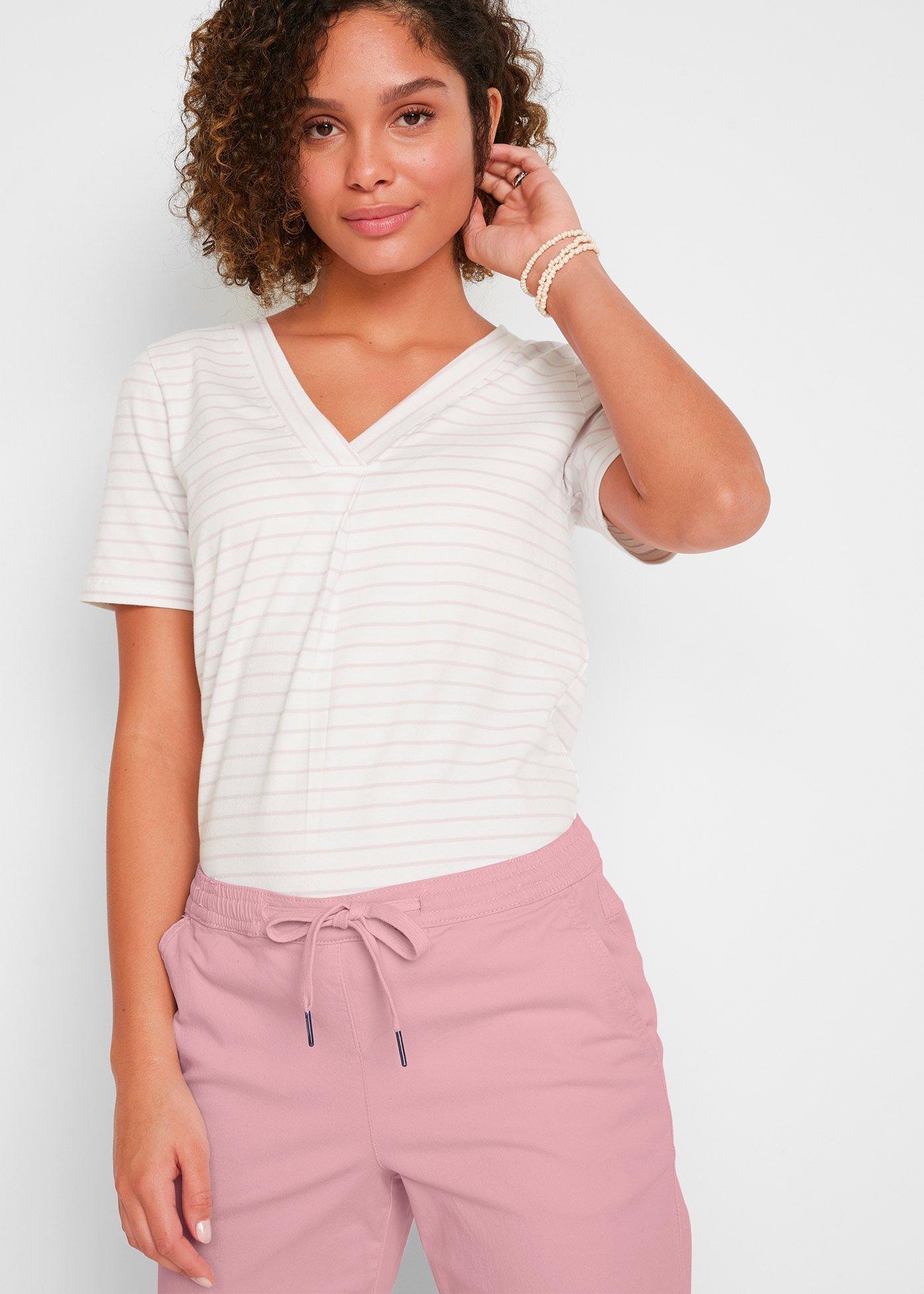 Bermudy bawełniane z elastycznym paskiem - Bonprix