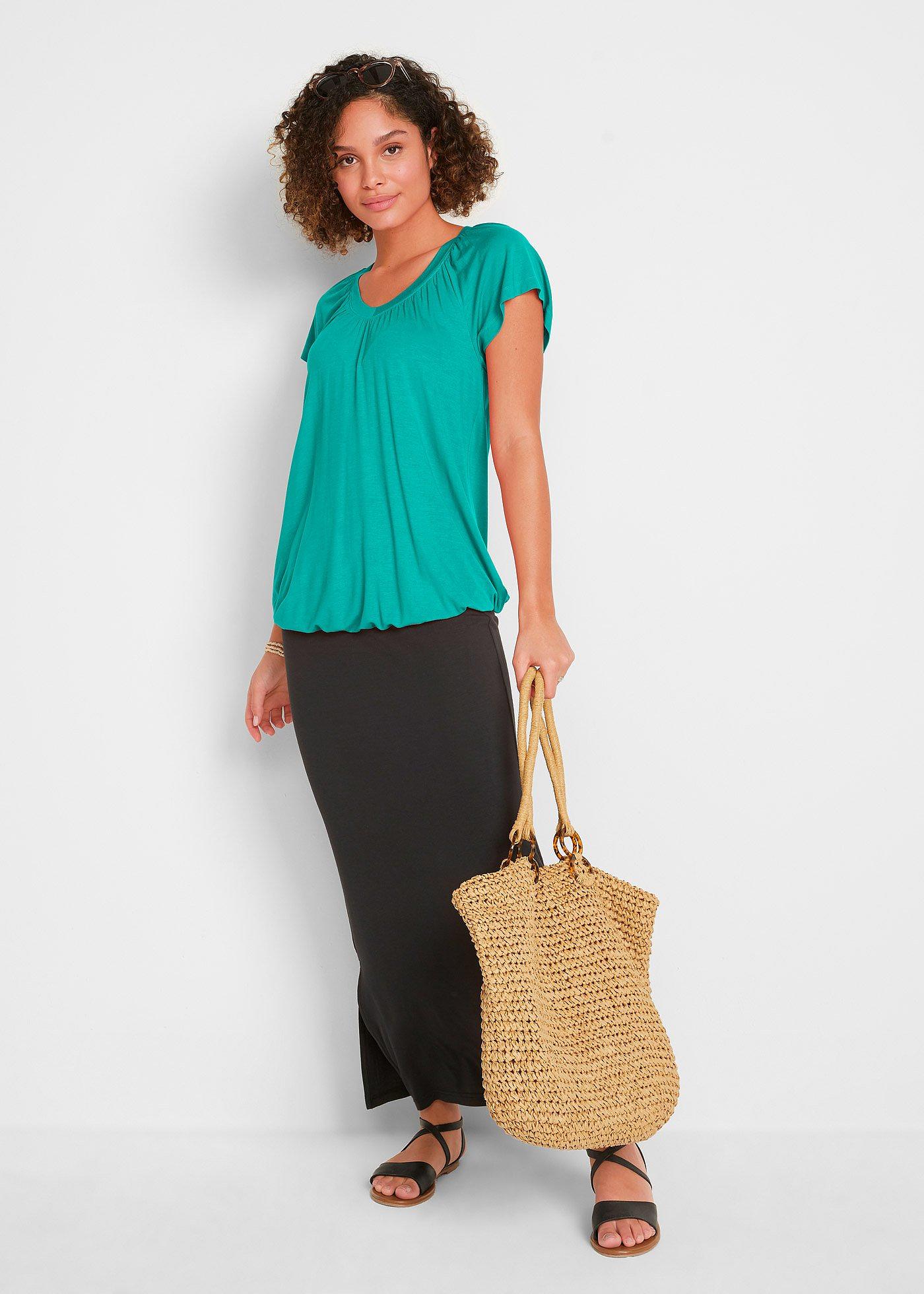 T-shirt z mieszanki wiskozy - Bonprix