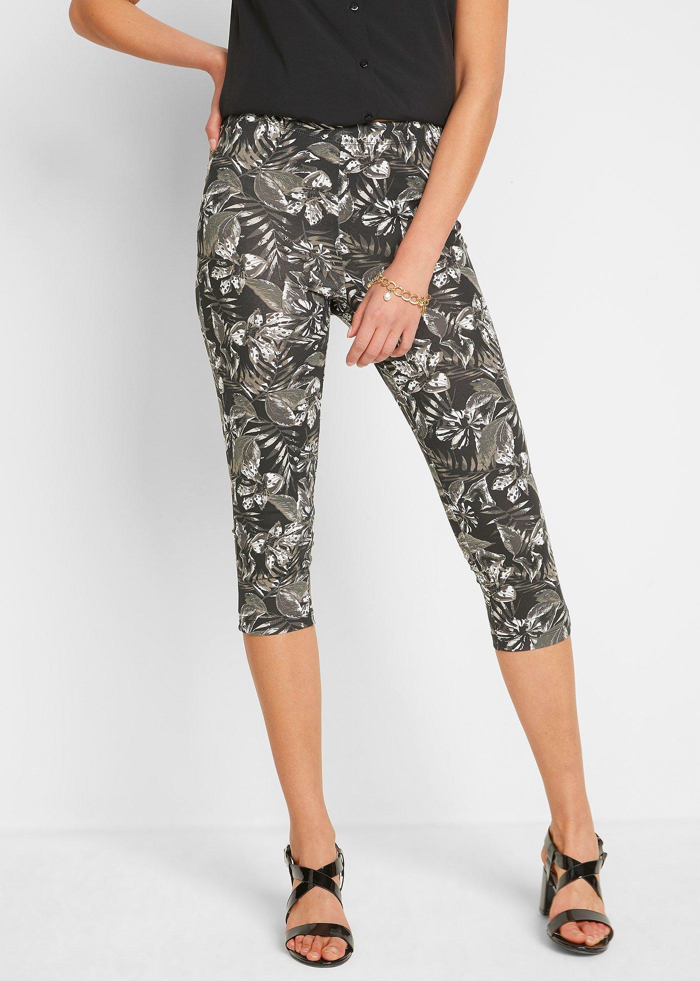 Legginsy capri z mieszanki bawełny - Bonprix