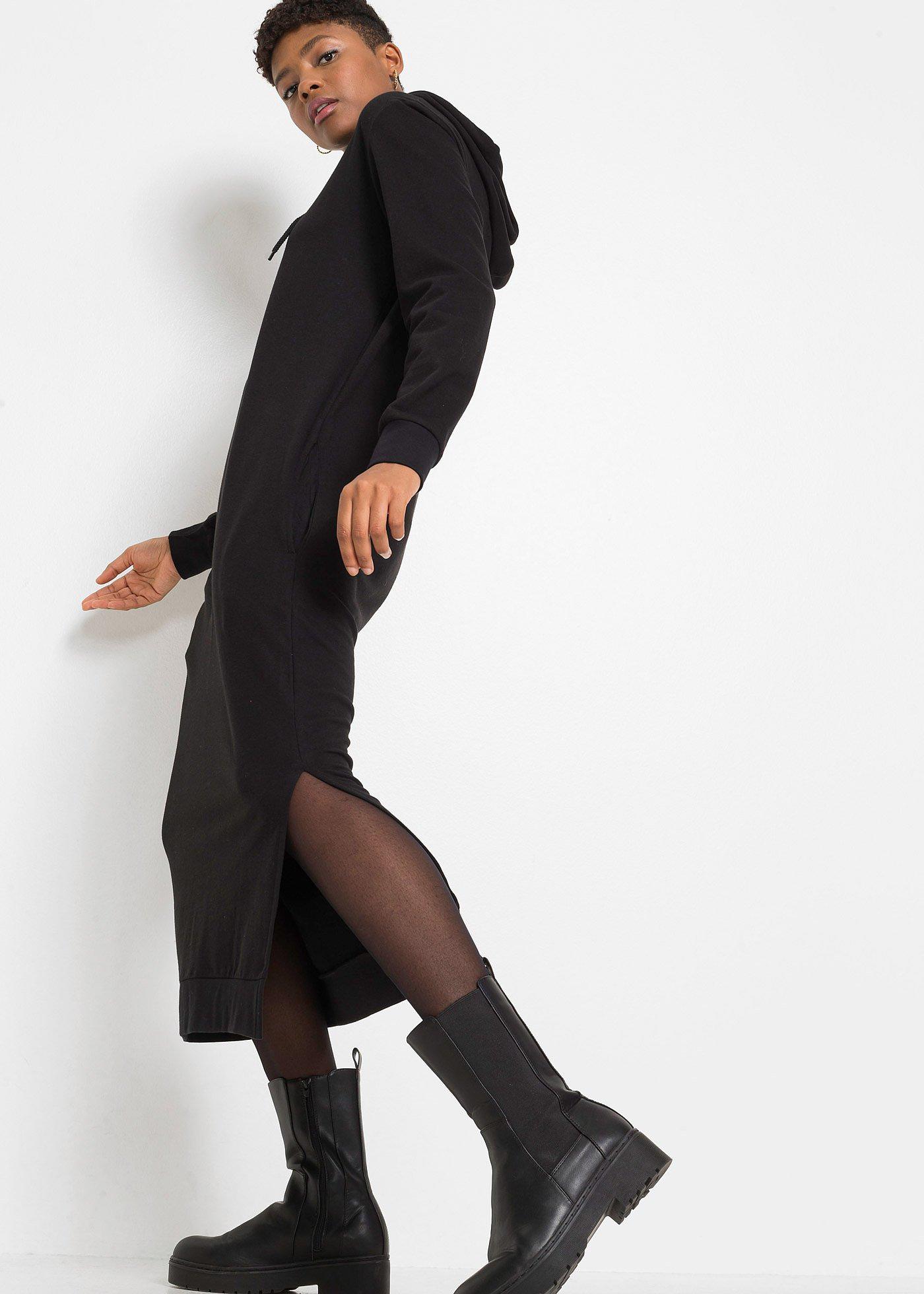 Sukienka dresowa midi - Bonprix