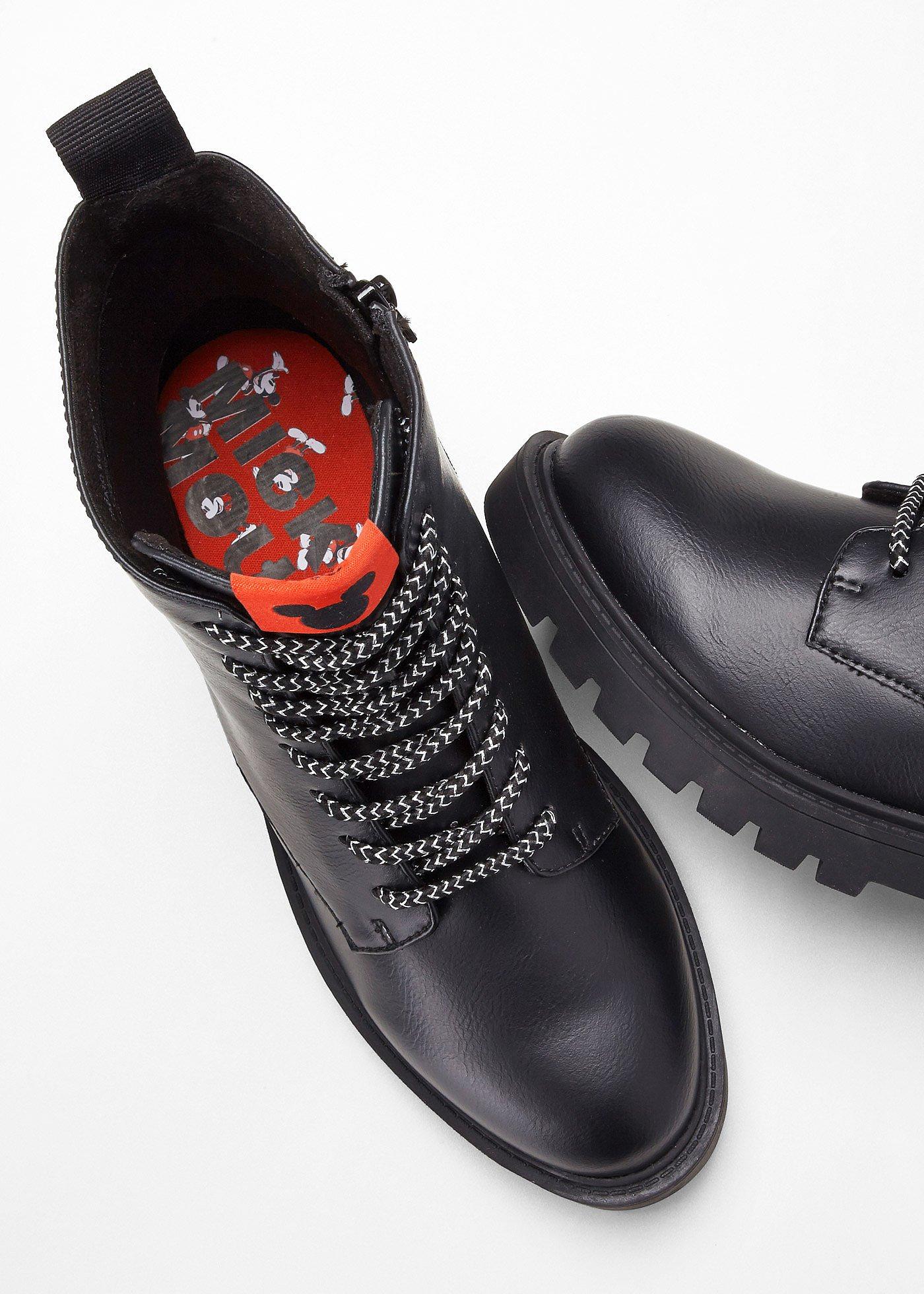 Botki sznurowane Myszka Miki - Bonprix