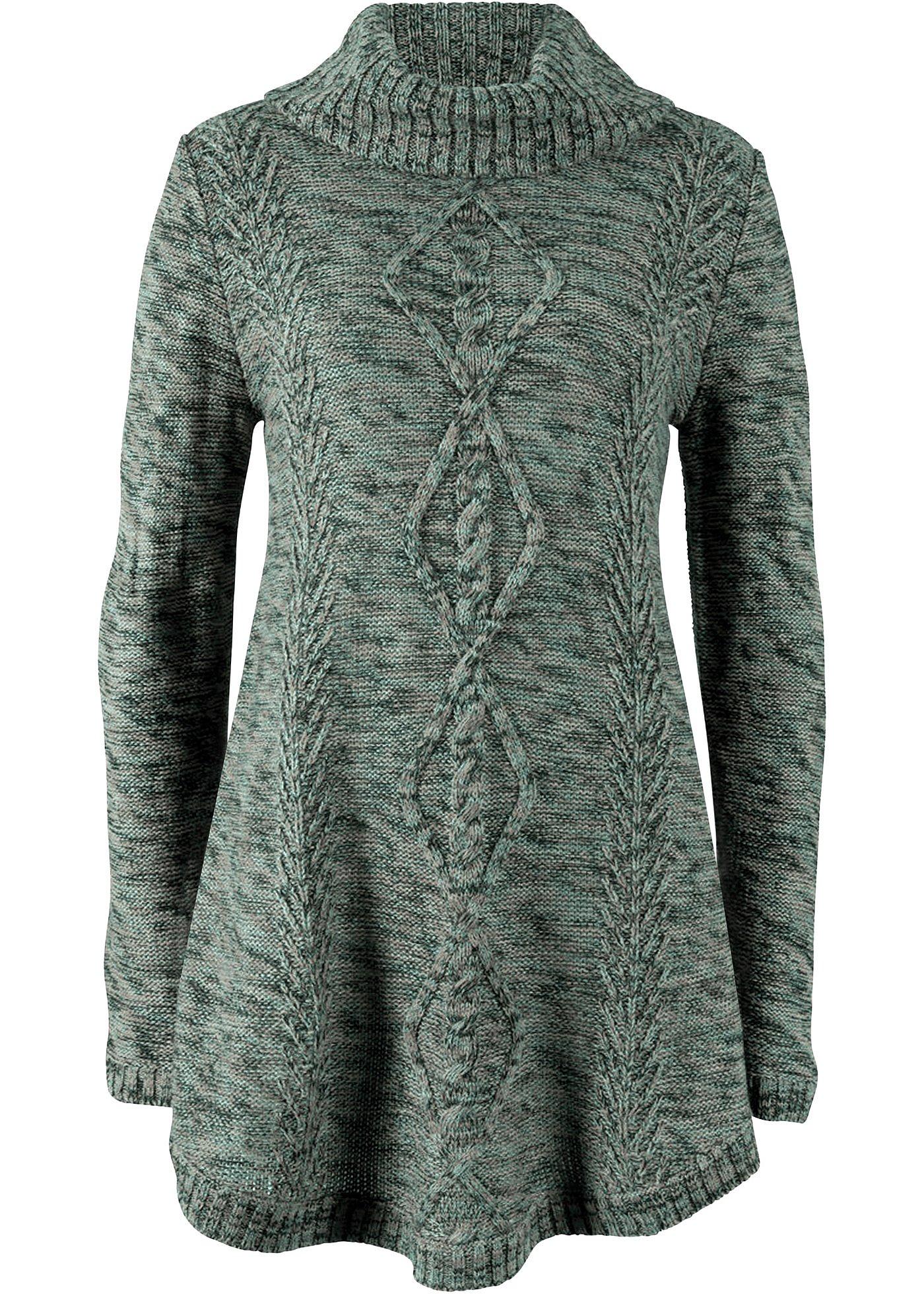 Poncho-Longpullover, Langarm