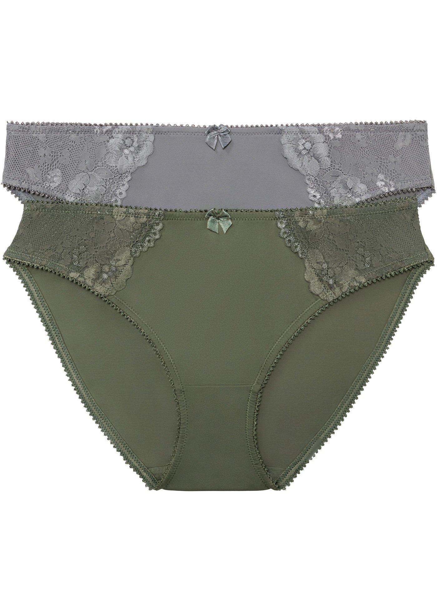 Figi z delikatną koronką (2 pary) - Bonprix