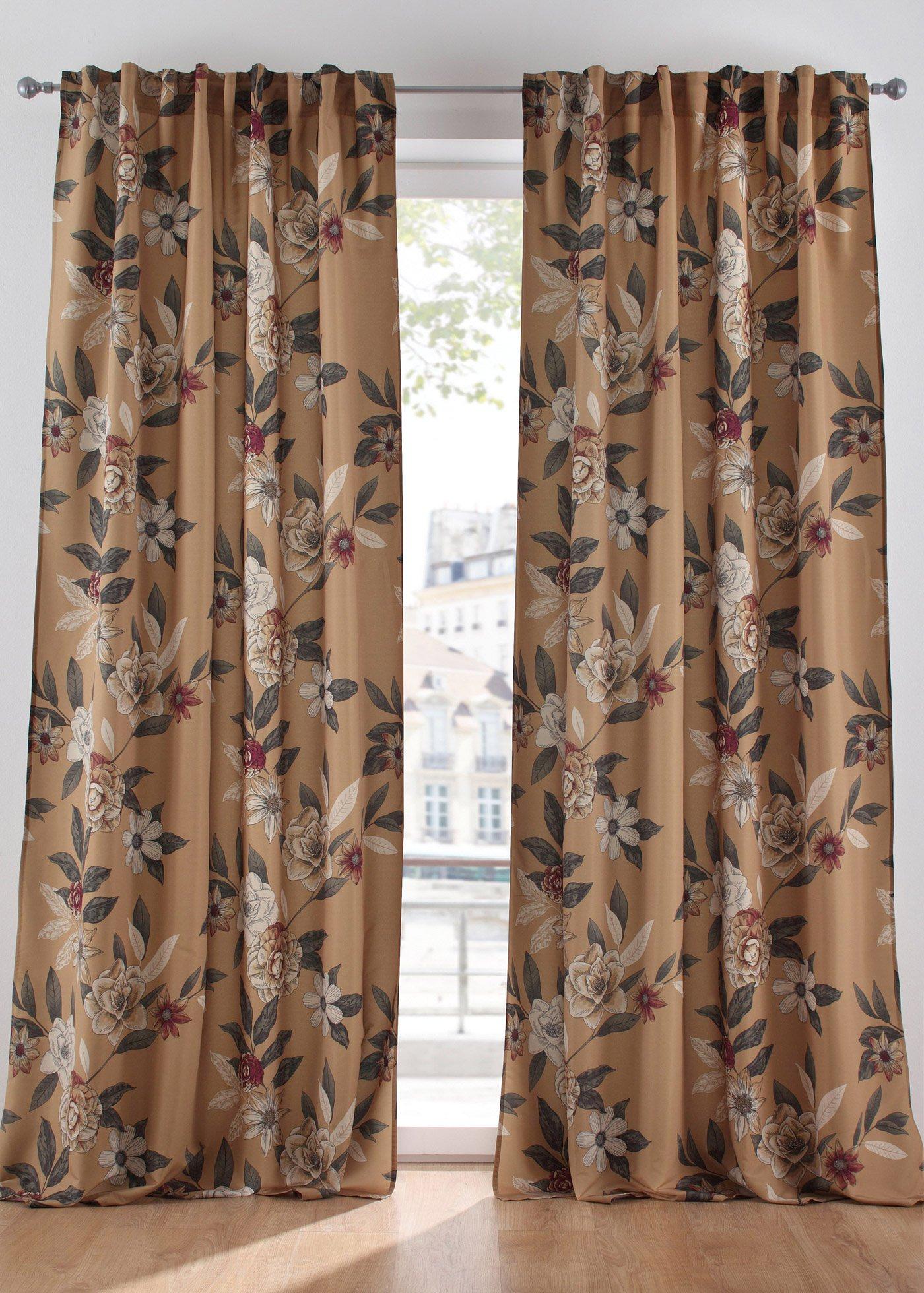 vorhang blickdicht blumen