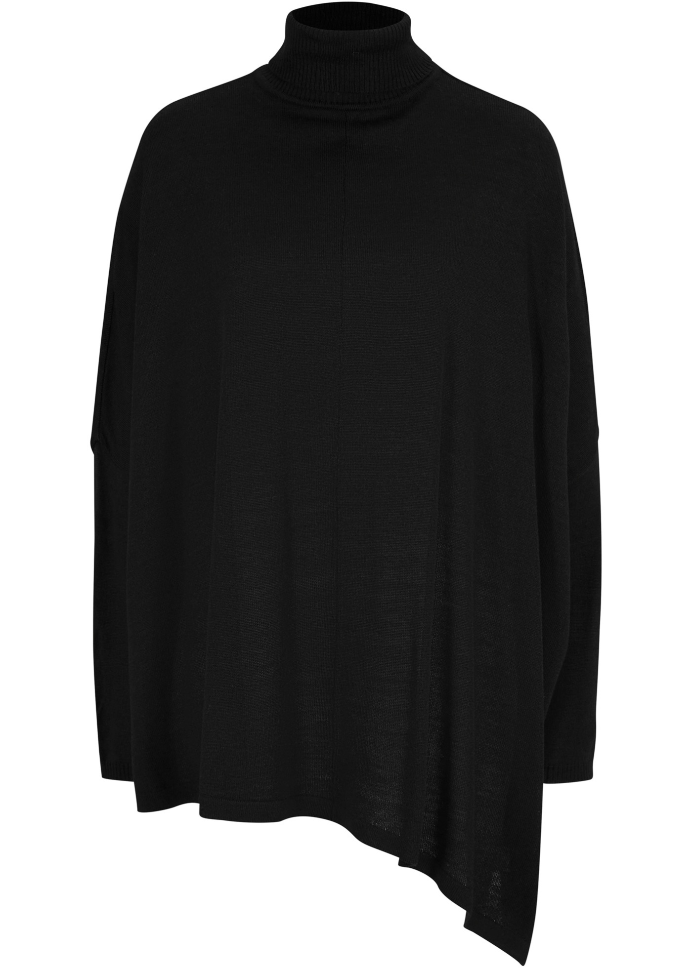 Oversize Poncho-Pullover mit asymmetrischem Schnitt