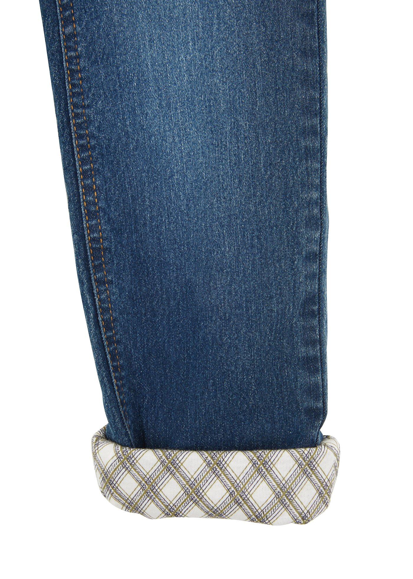 Dżinsy dziewczęce ocieplane na flanelowej podszewce - Bonprix