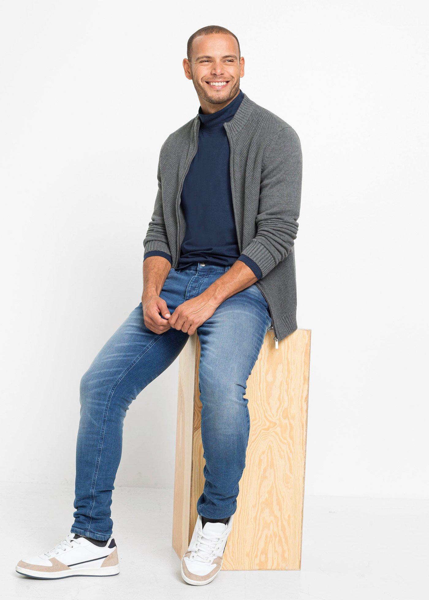 Bawełniany kardigan z cienkiej dzianiny - Bonprix