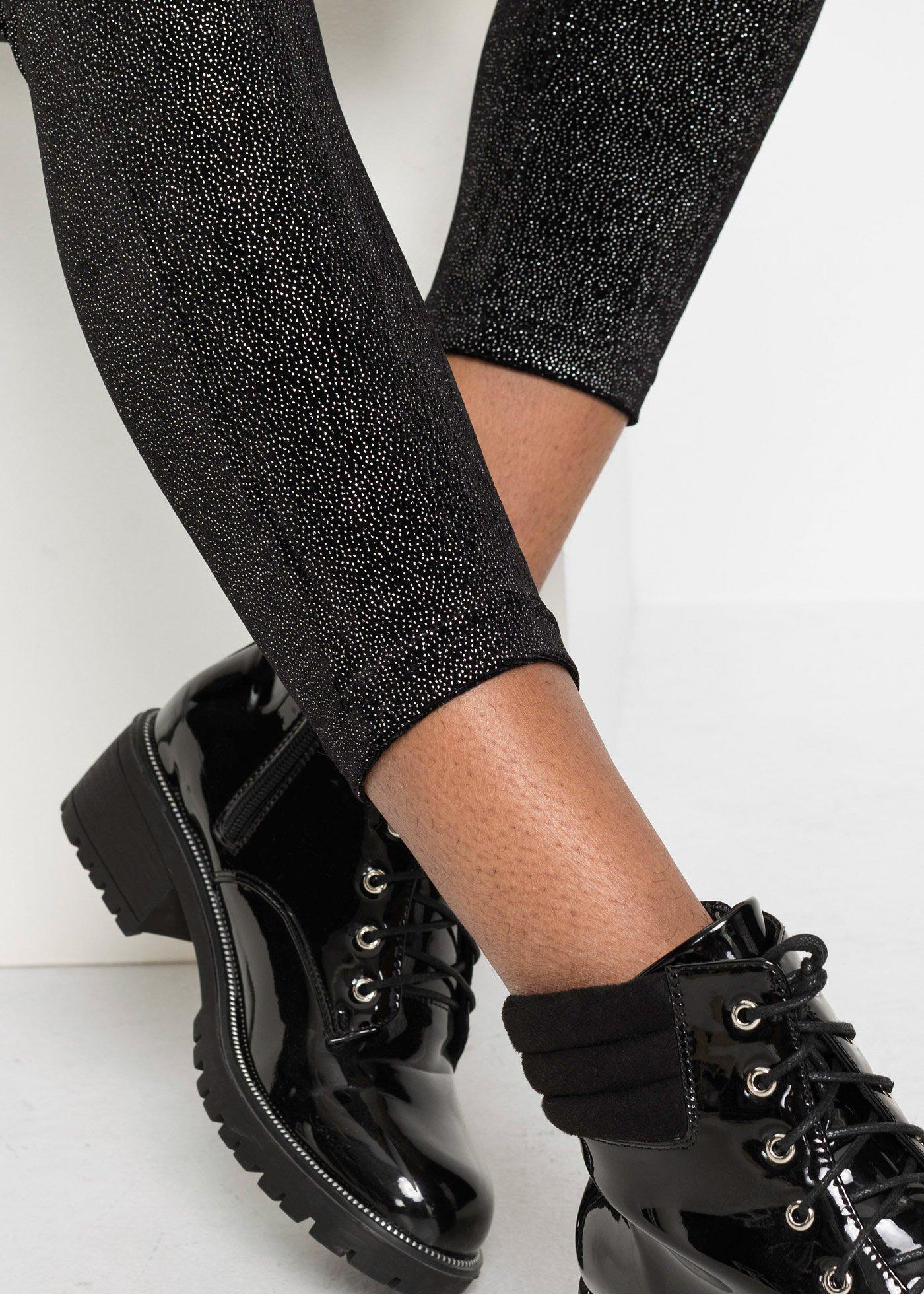 Legginsy z połyskiem z aksamitu - Bonprix