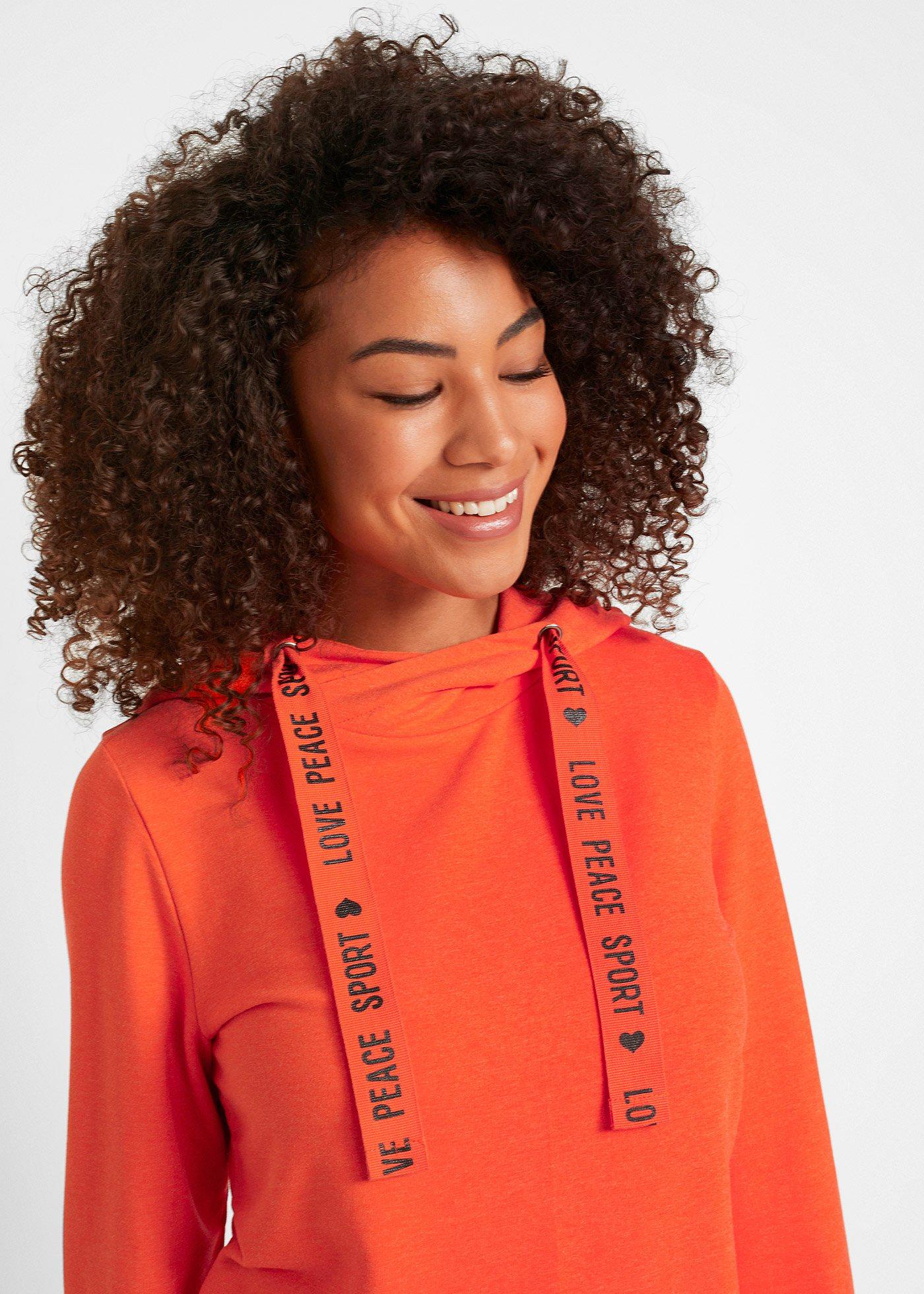 Bluza z kapturem, z miękkiego materiału z wiskozą - Bonprix