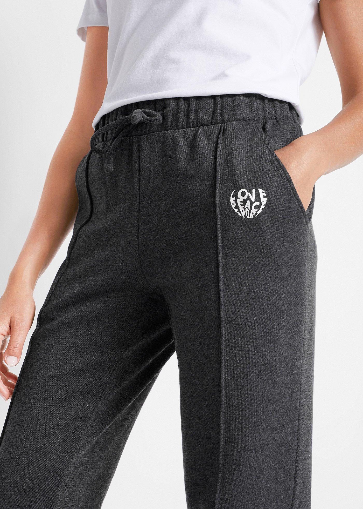 Spodnie sportowe z bawełny organicznej, Straight - Bonprix