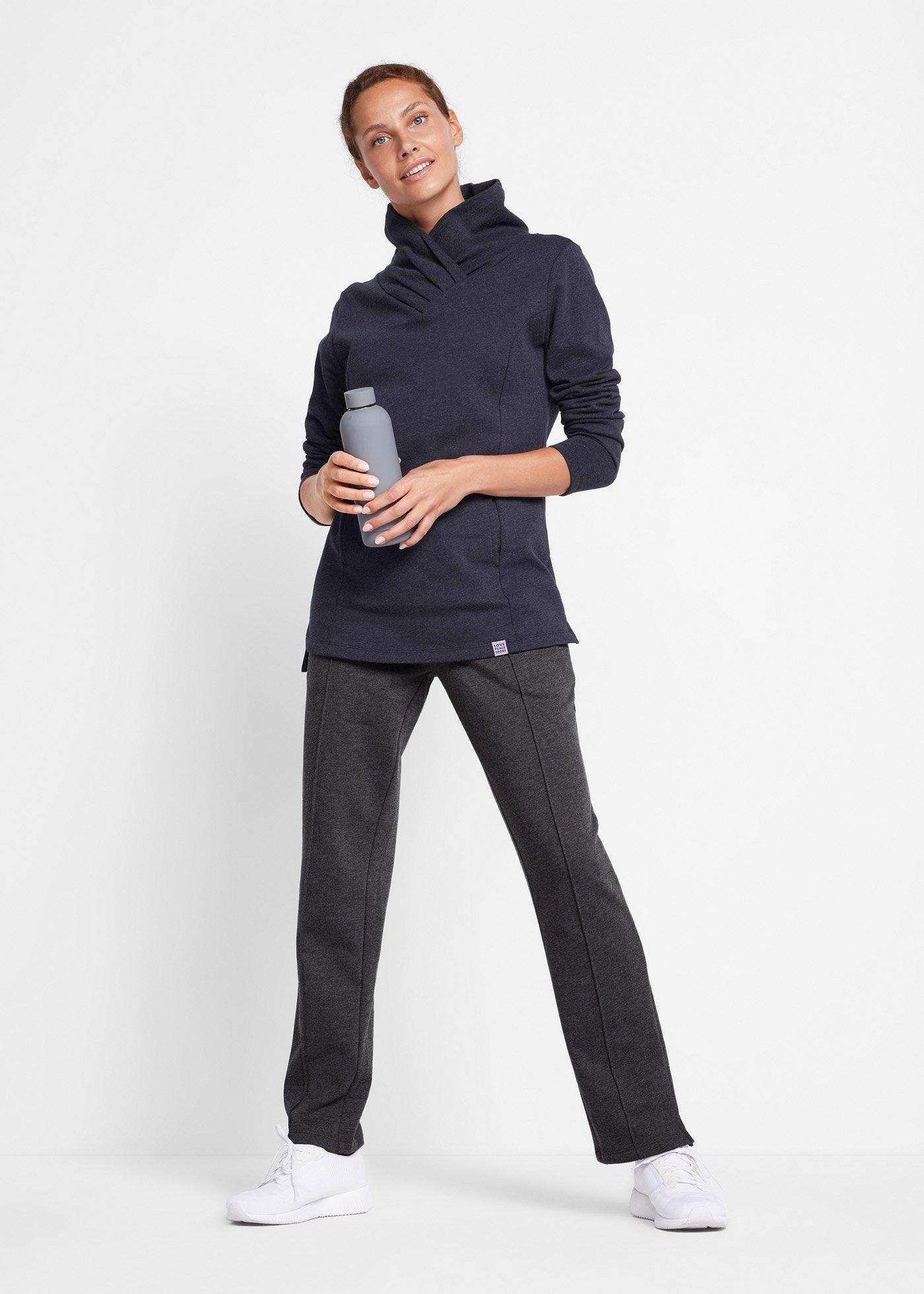 Spodnie sportowe z bawełny organicznej, Straight - Bonprix