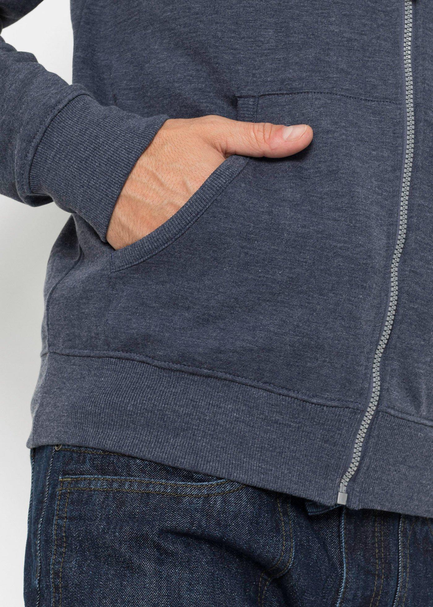 Bluza rozpinana z kapturem, z detalami ze sztucznej skóry - Bonprix