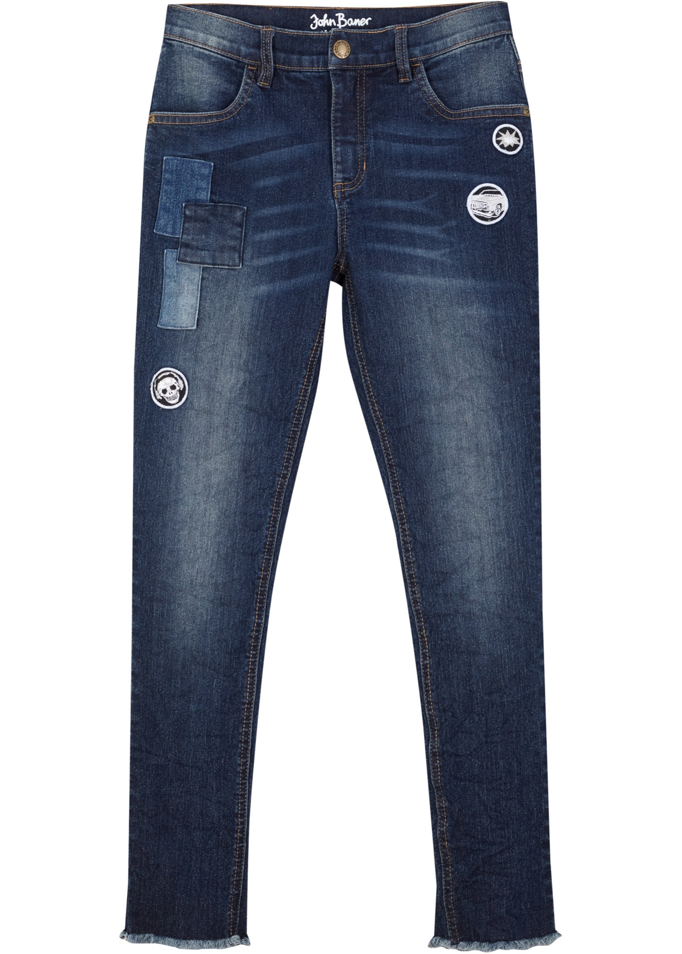 Jungen Jeans mit Patch Details, ankle-length
