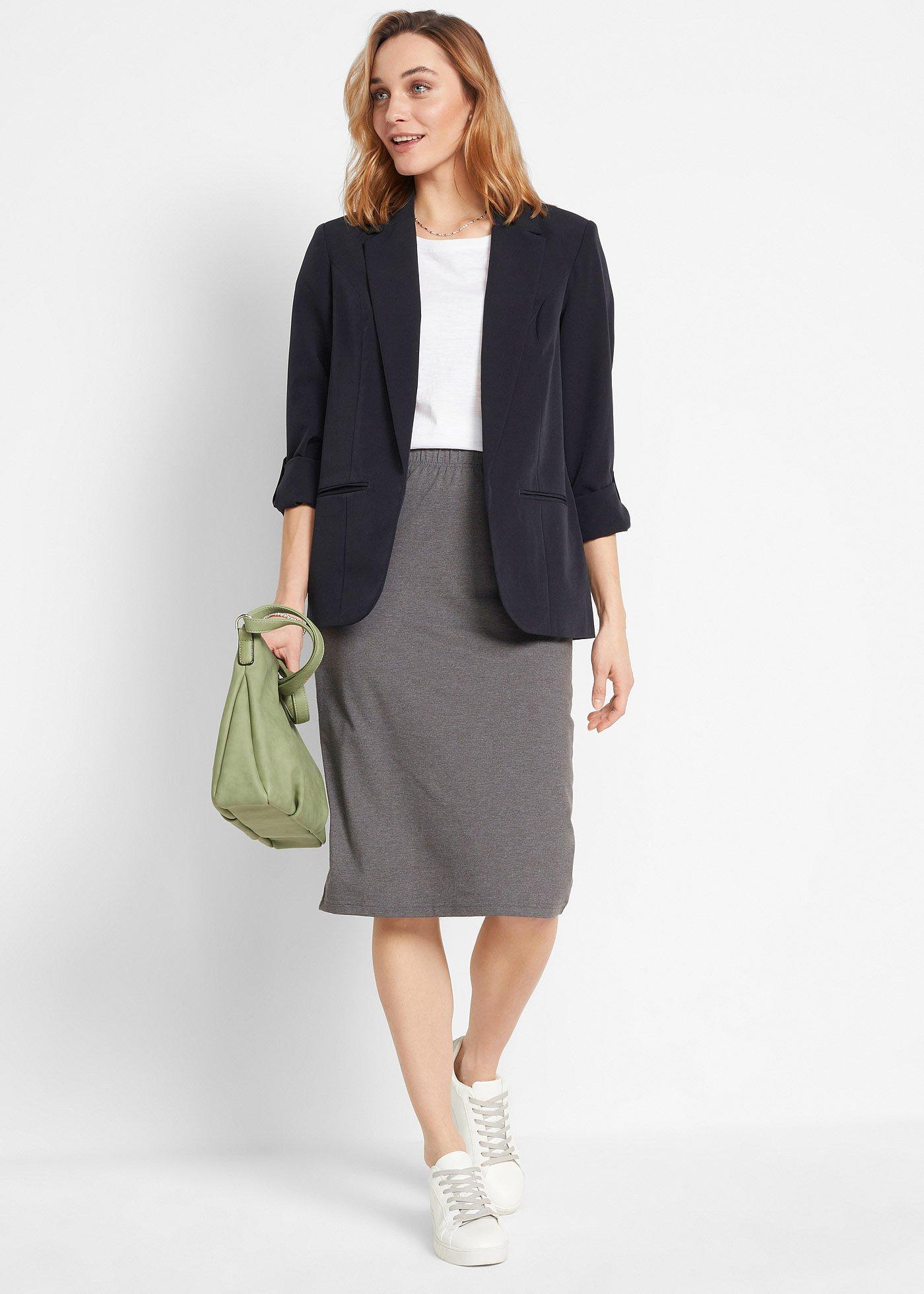 Spódnica z dżerseju ze stretchem (2 szt.) - Bonprix