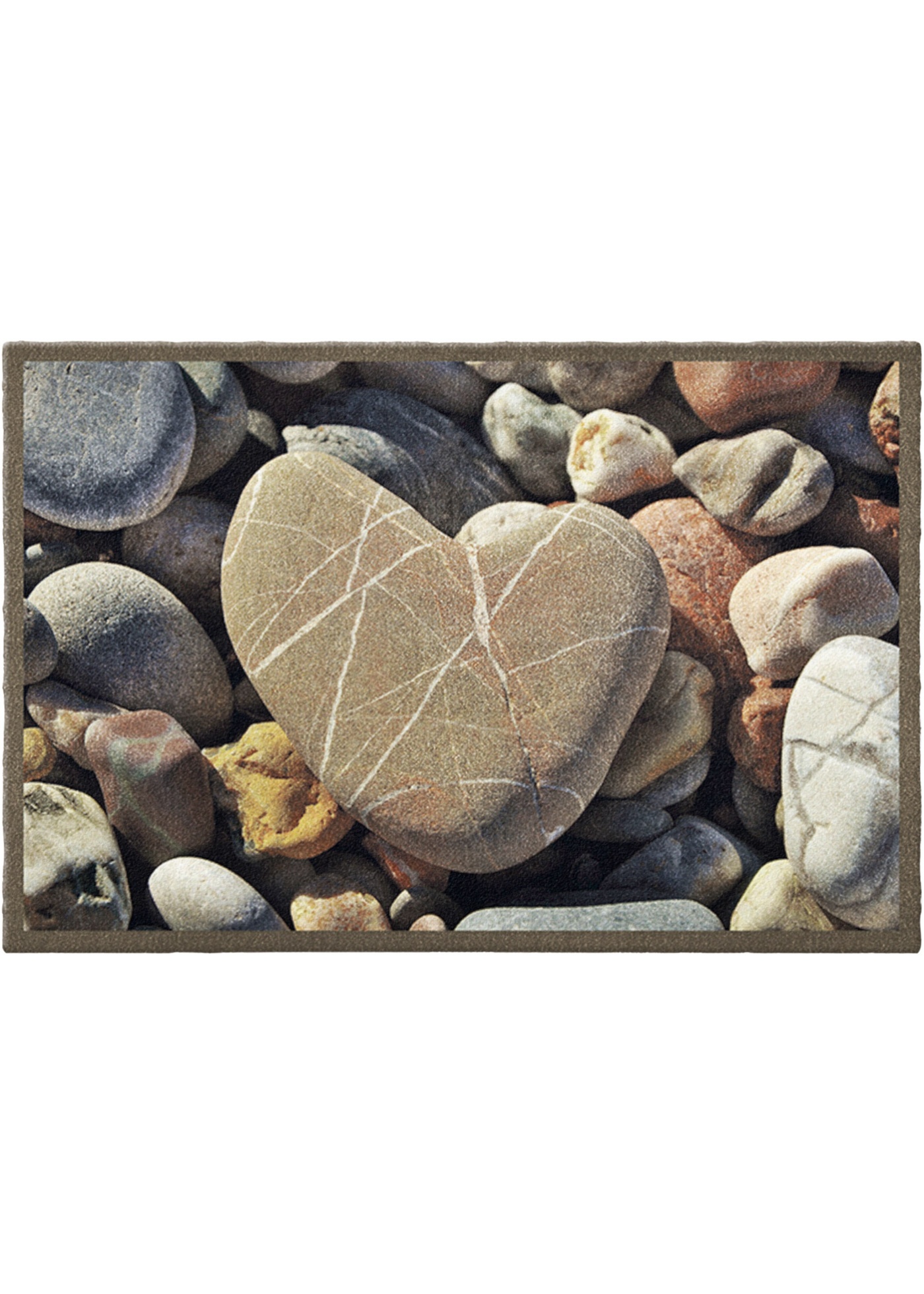 Fußmatte mit Steinen