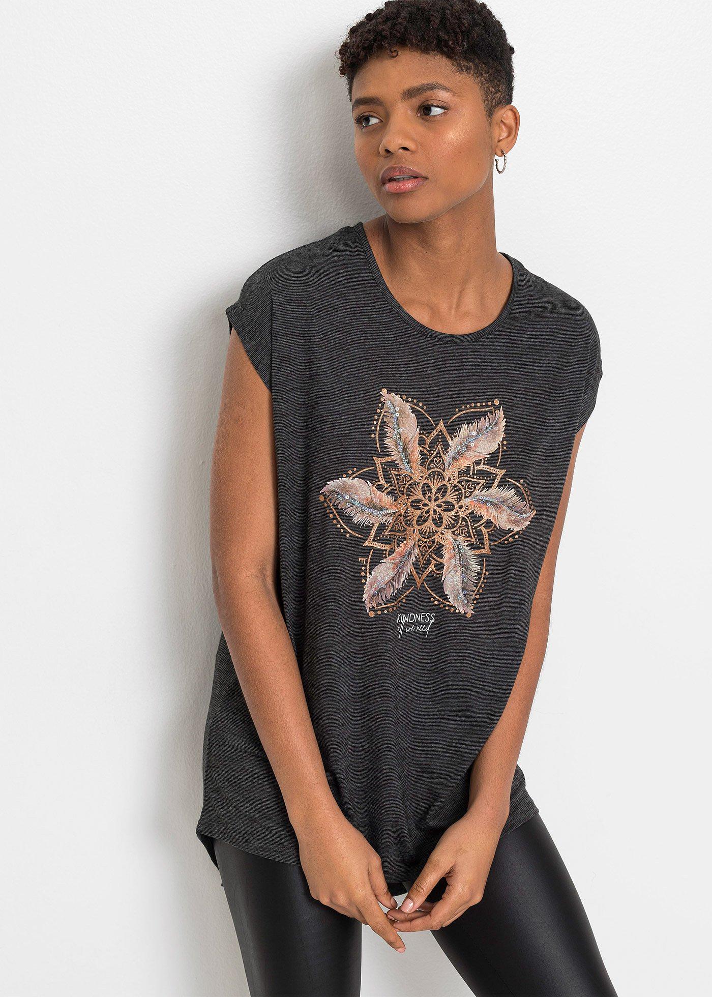 T-shirt z miękkiego materiału z domieszką wiskozy - Bonprix
