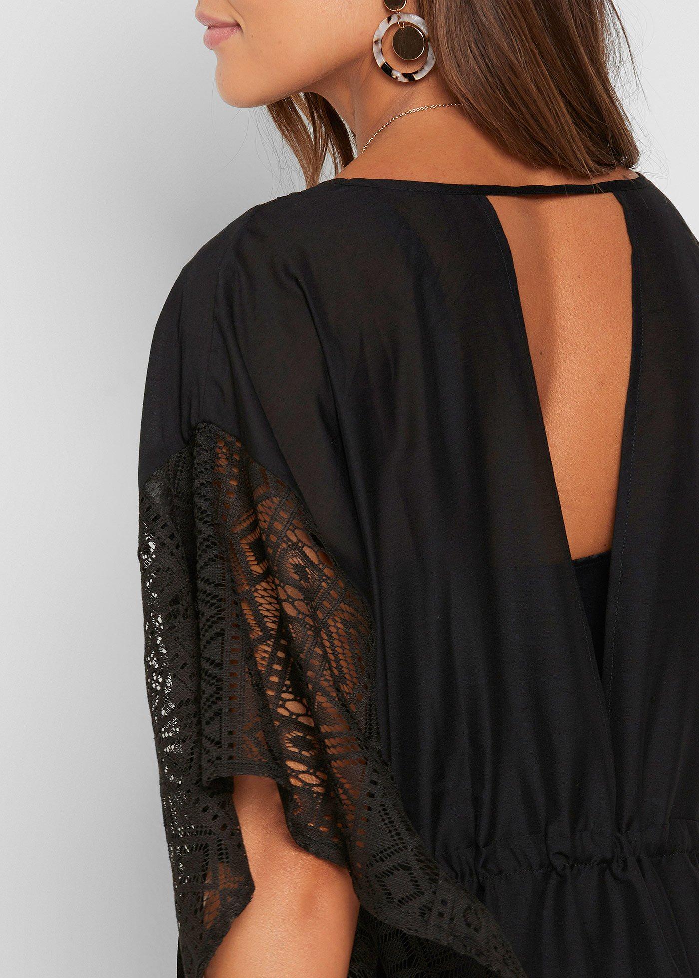 Prześwitująca tunika plażowa - Bonprix