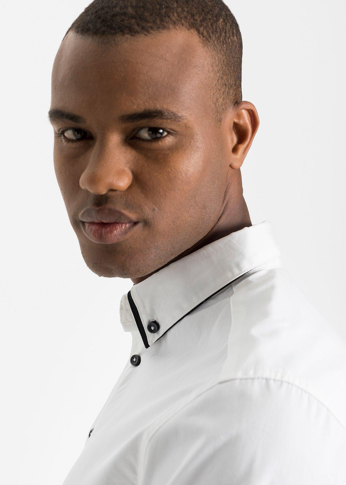 Koszula biznesowa z czystej bawełny, długi rękaw - Bonprix