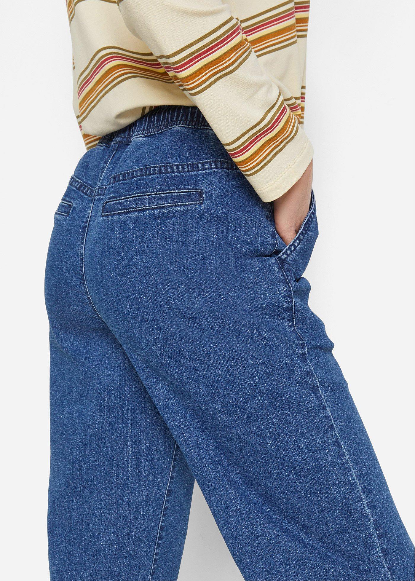 Dżinsy ze stretchem wide leg, mid waist - Bonprix