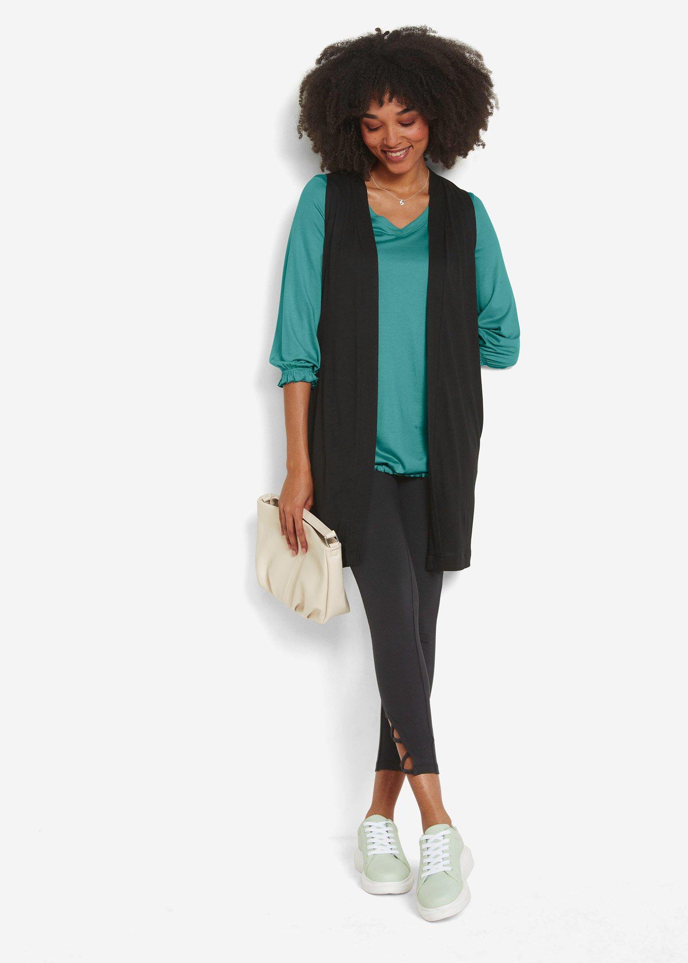 Kamizelka shirtowa z wiskozy - Bonprix