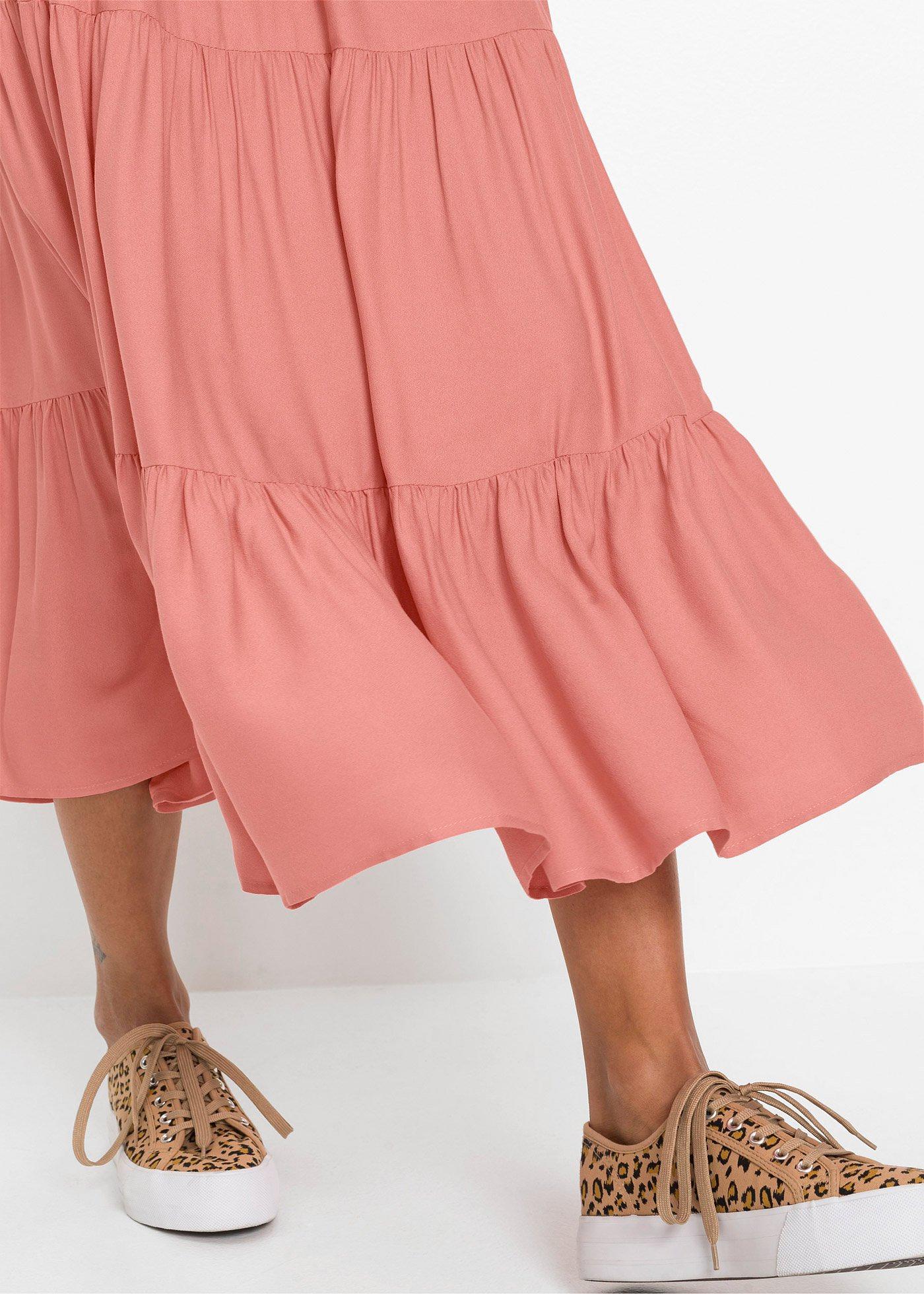 Spódnica midi z kreszowanej wiskozy - Bonprix