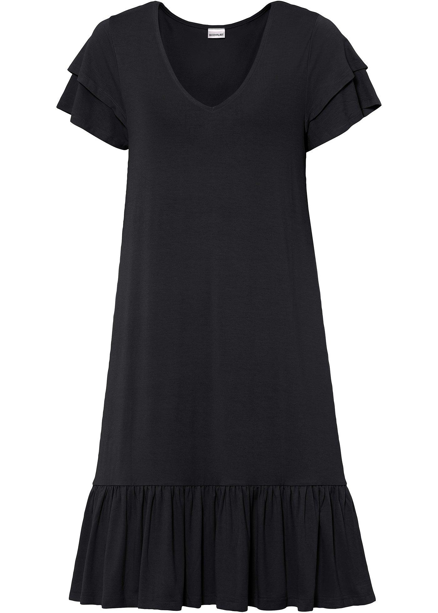 Robe en jersey viscose à volants