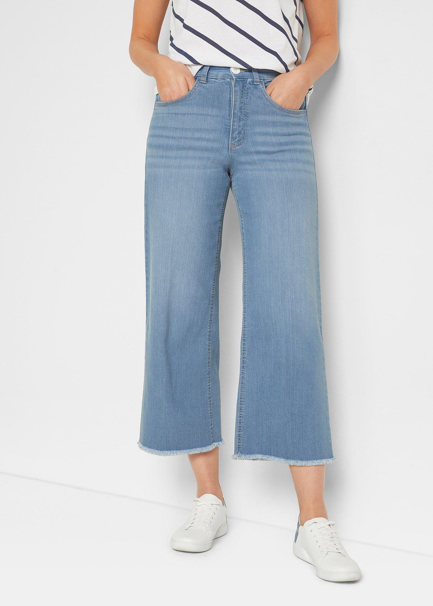 Dżinsy 7/8 Wide Fit - Bonprix