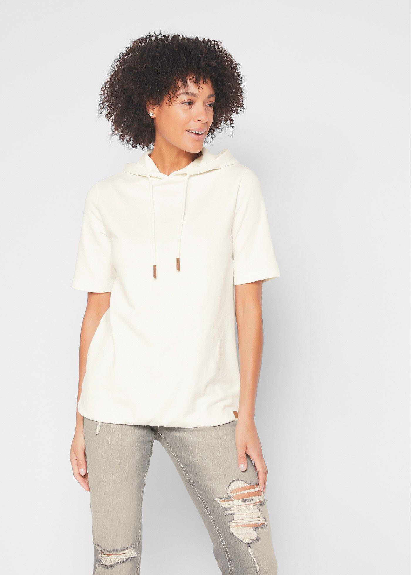 Bluza z kapturem, z mieszanki bawełny - Bonprix