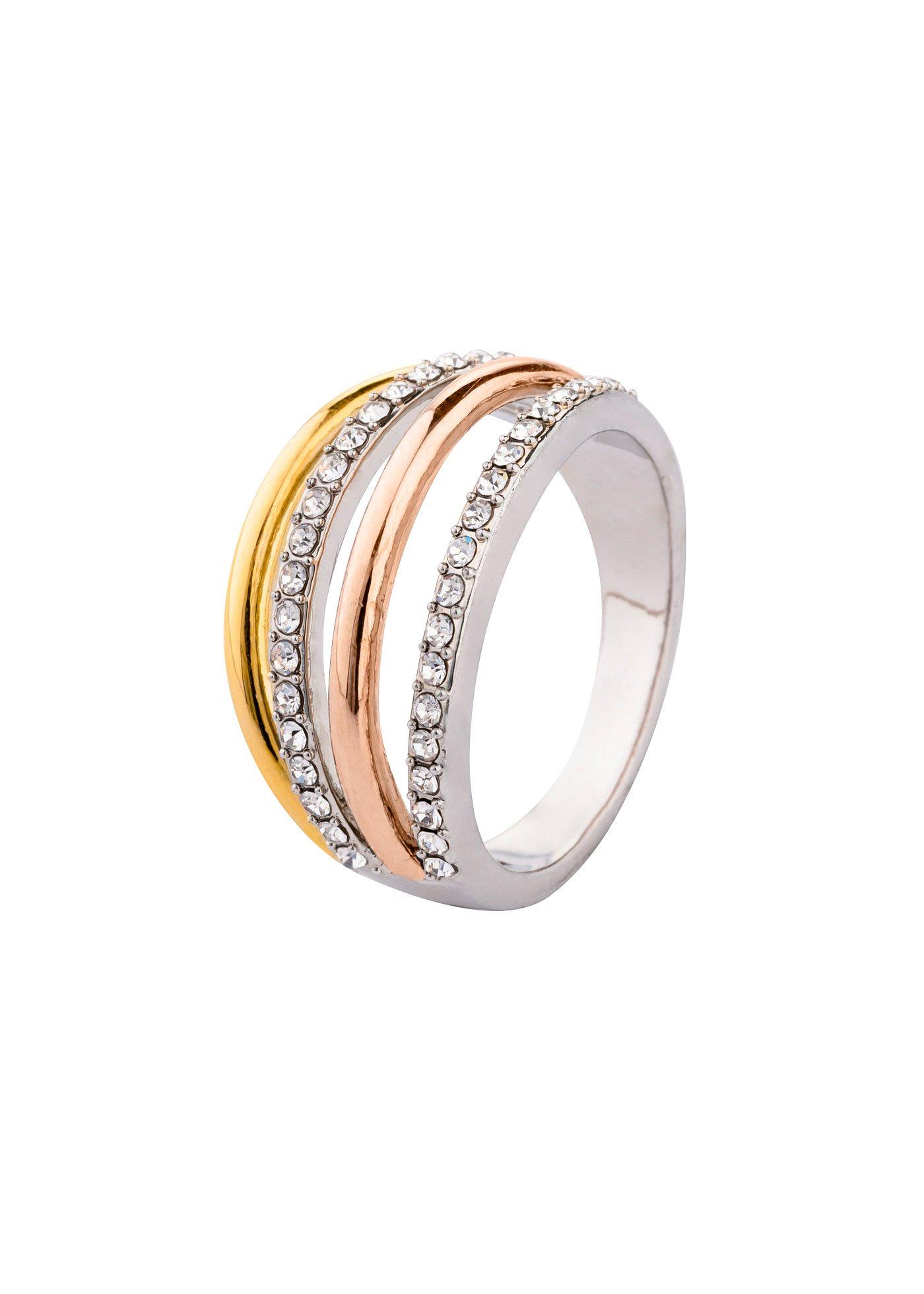 Ring veredelt mit Glaskristallen