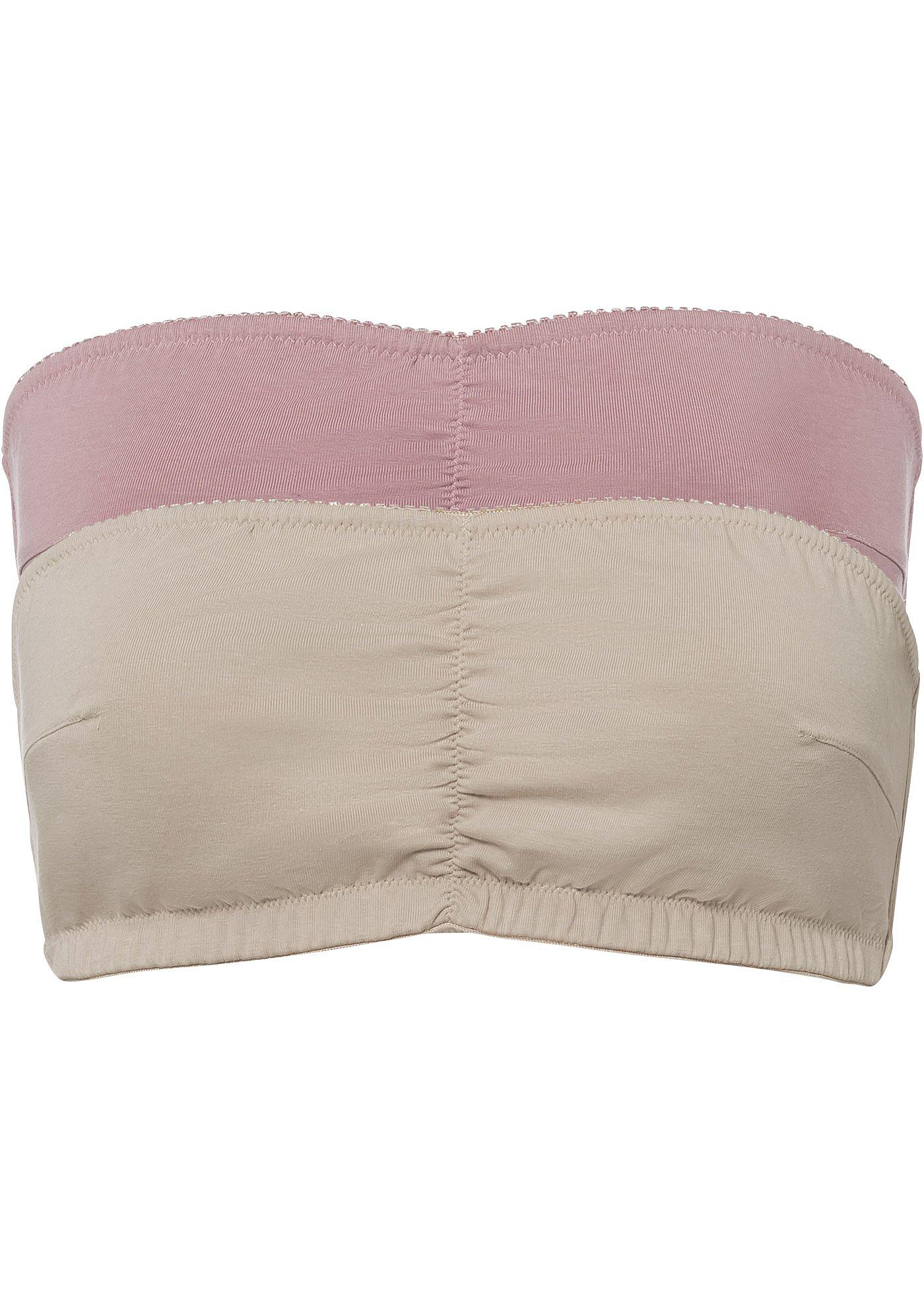 Biustonosz typu bandeau (mis. A i B) z bawełny organicznej (2 szt.) - Bonprix