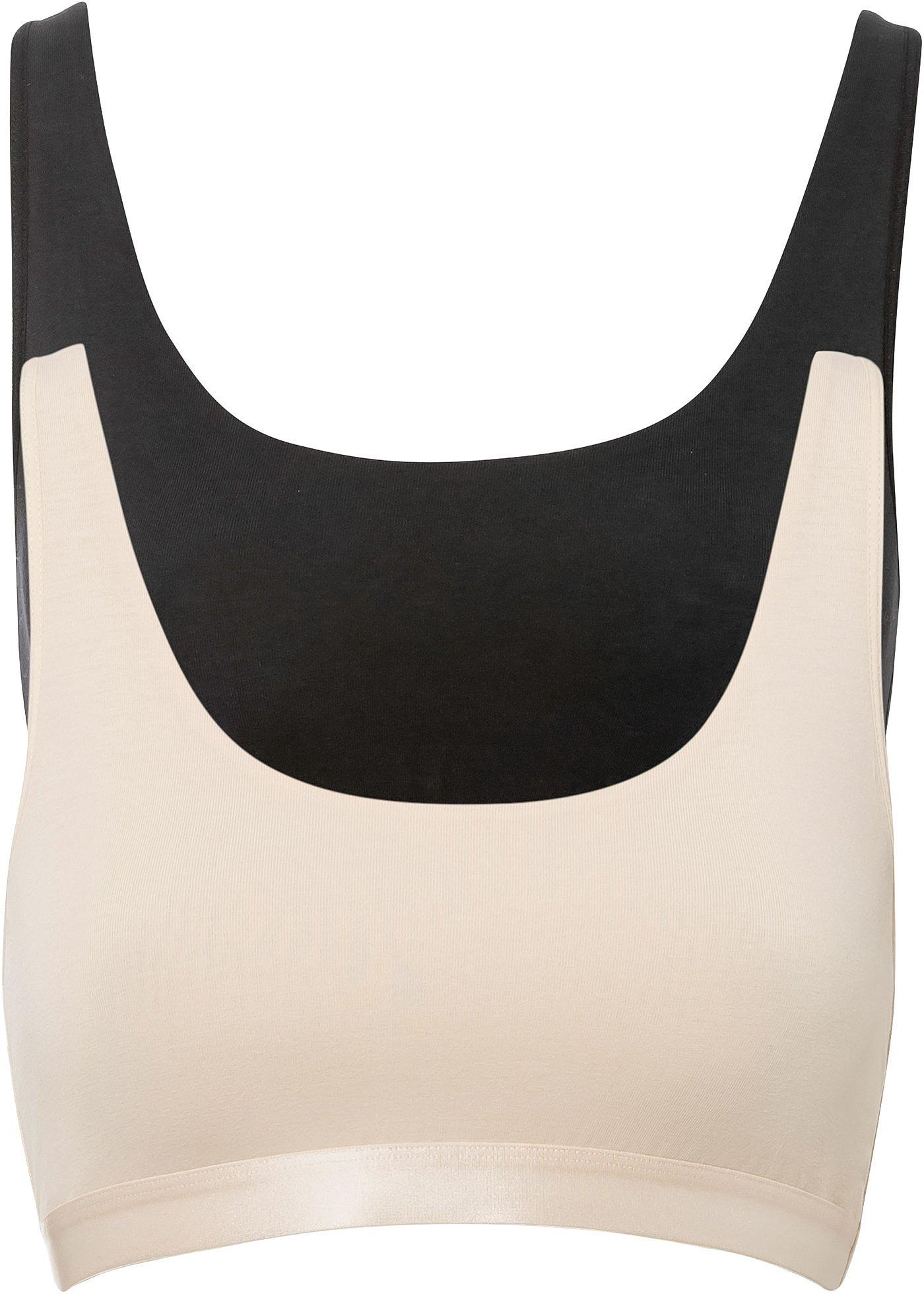 Biustonosz bustier z bawełny organicznej (2 szt.) - Bonprix