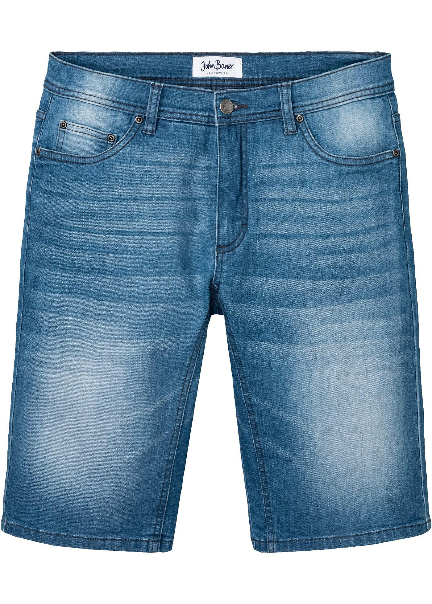 Bermuda en jean extensible avec entrejambe renforcé, regular