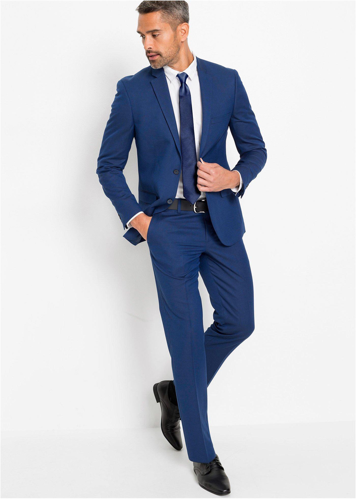 Garnitur z krawatem (3 części), Slim Fit - Bonprix