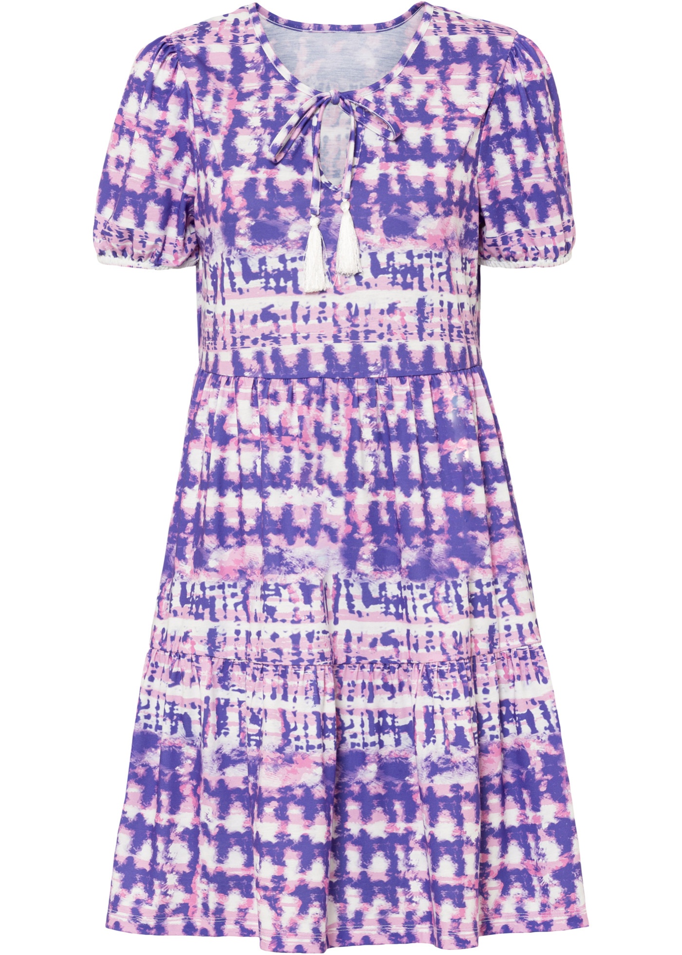Tunika-Kleid mit Batikprint aus nachhaltiger Viskose