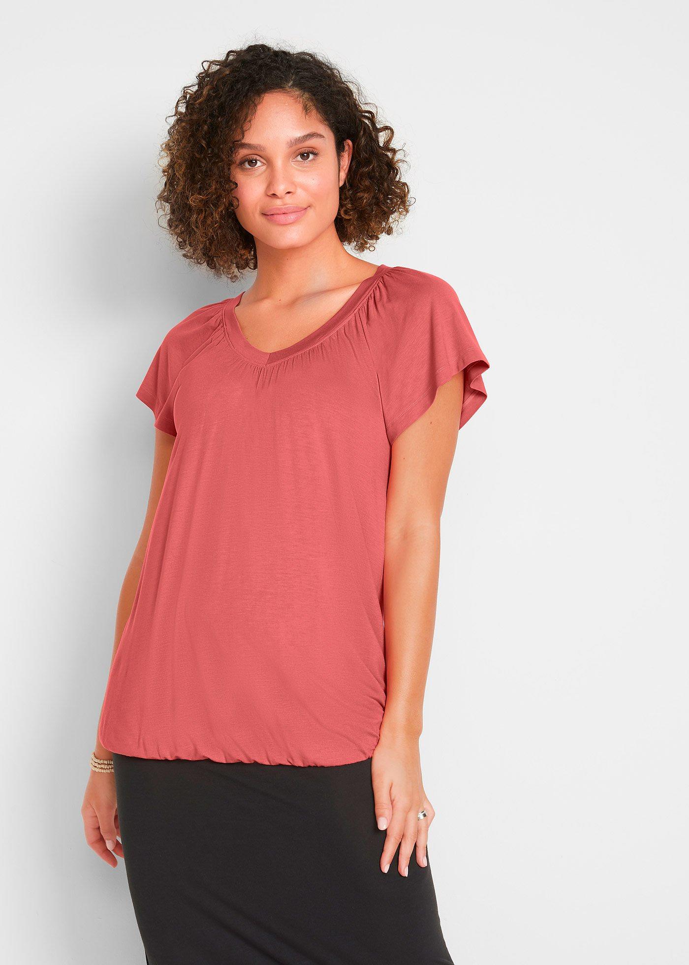 T-shirt z mieszanki wiskozy - Bonprix