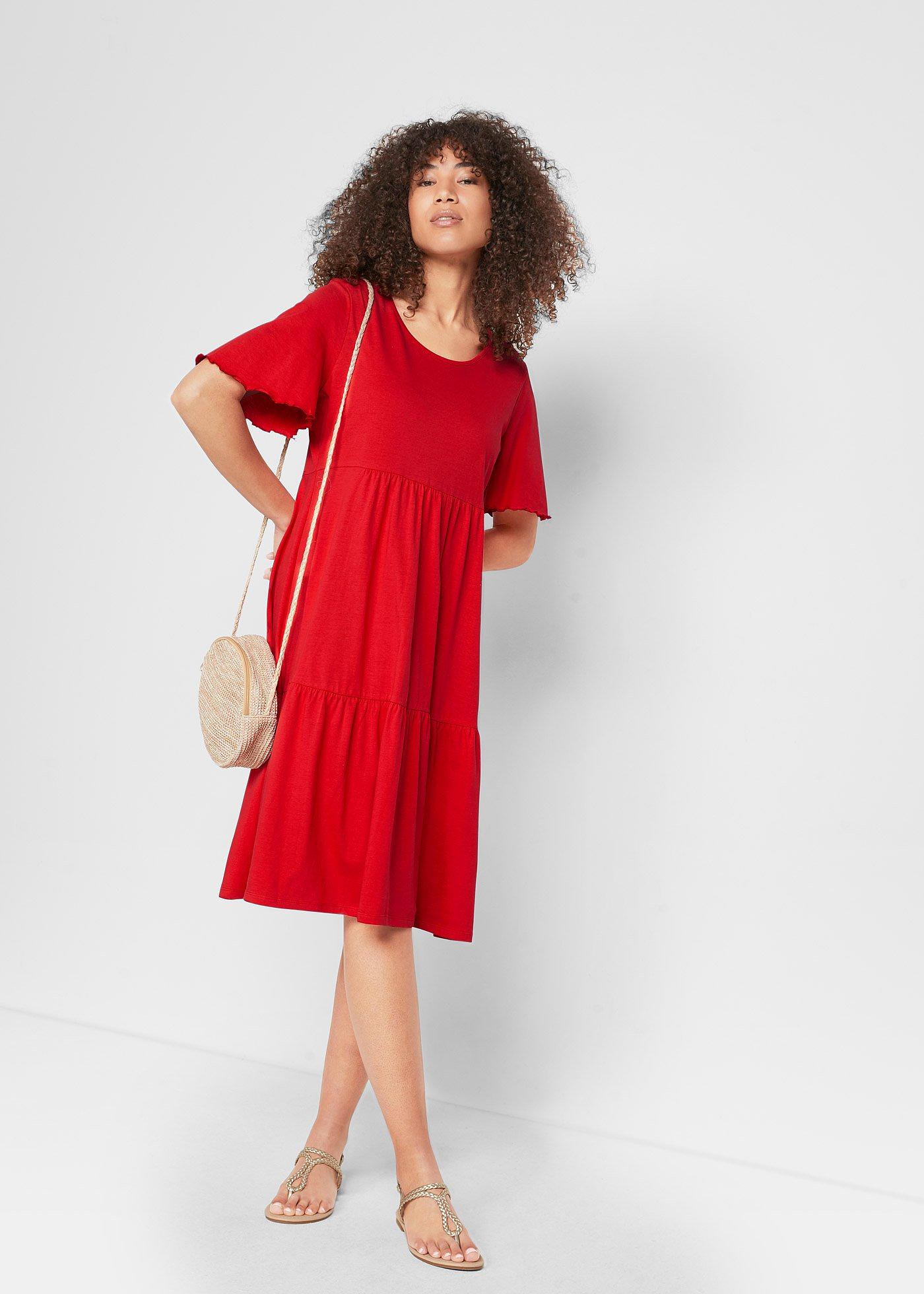 Sukienka z dżerseju z czystej bawełny - Bonprix