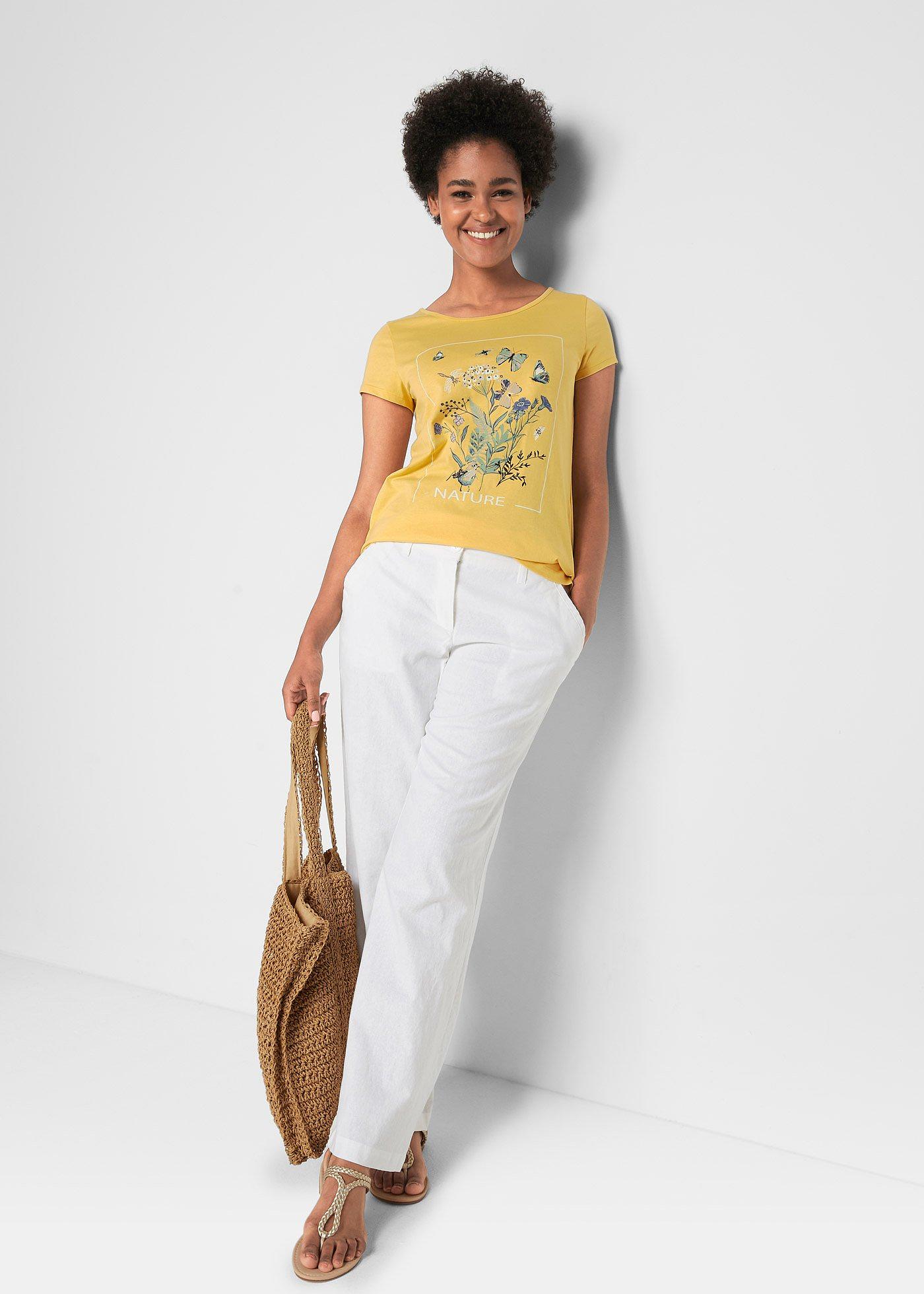 T-shirt bawełniany z nadrukiem - Bonprix