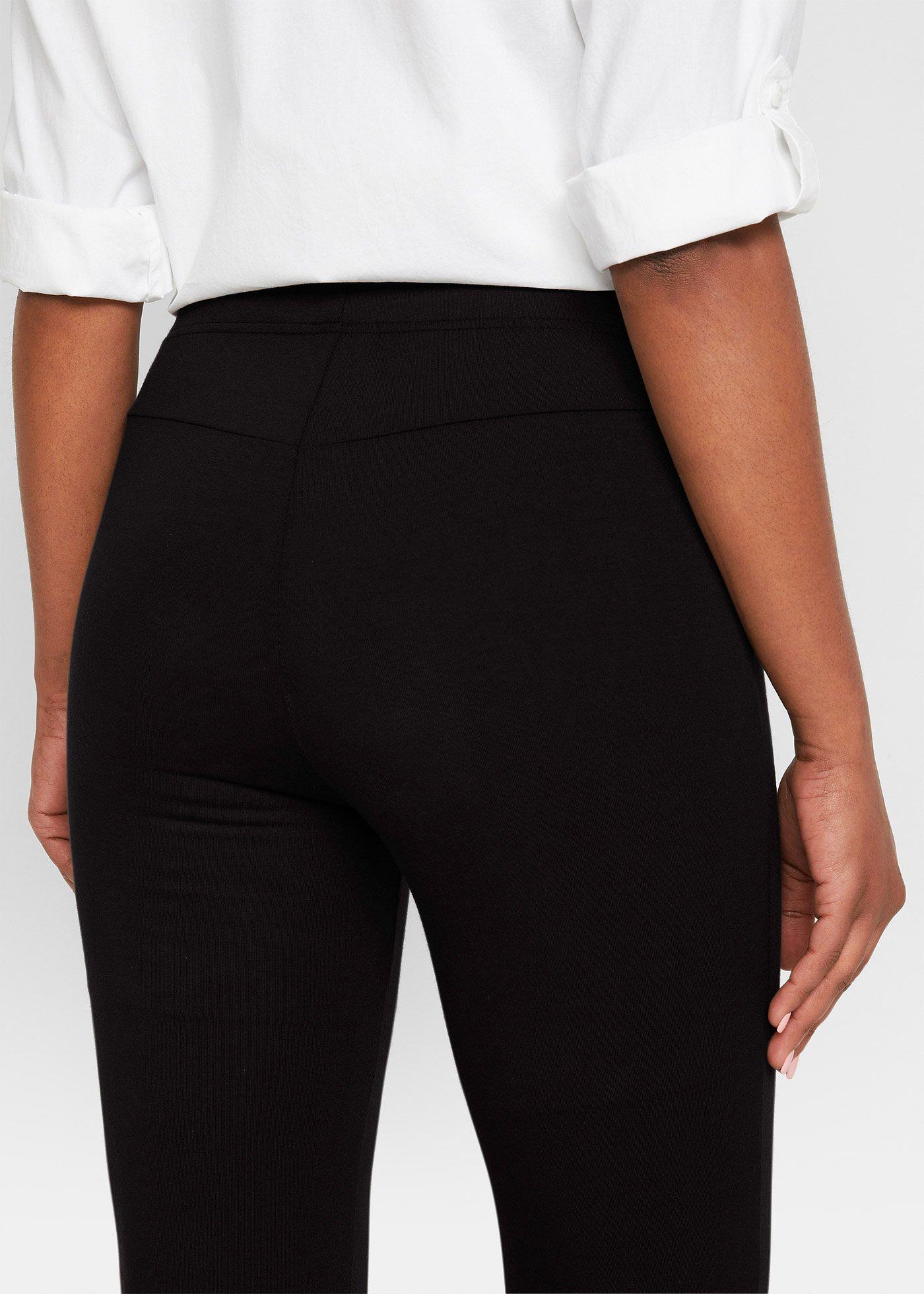 Legginsy z poszerzanymi nogawkami, z mieszanki bawełny (2 pary) - Bonprix