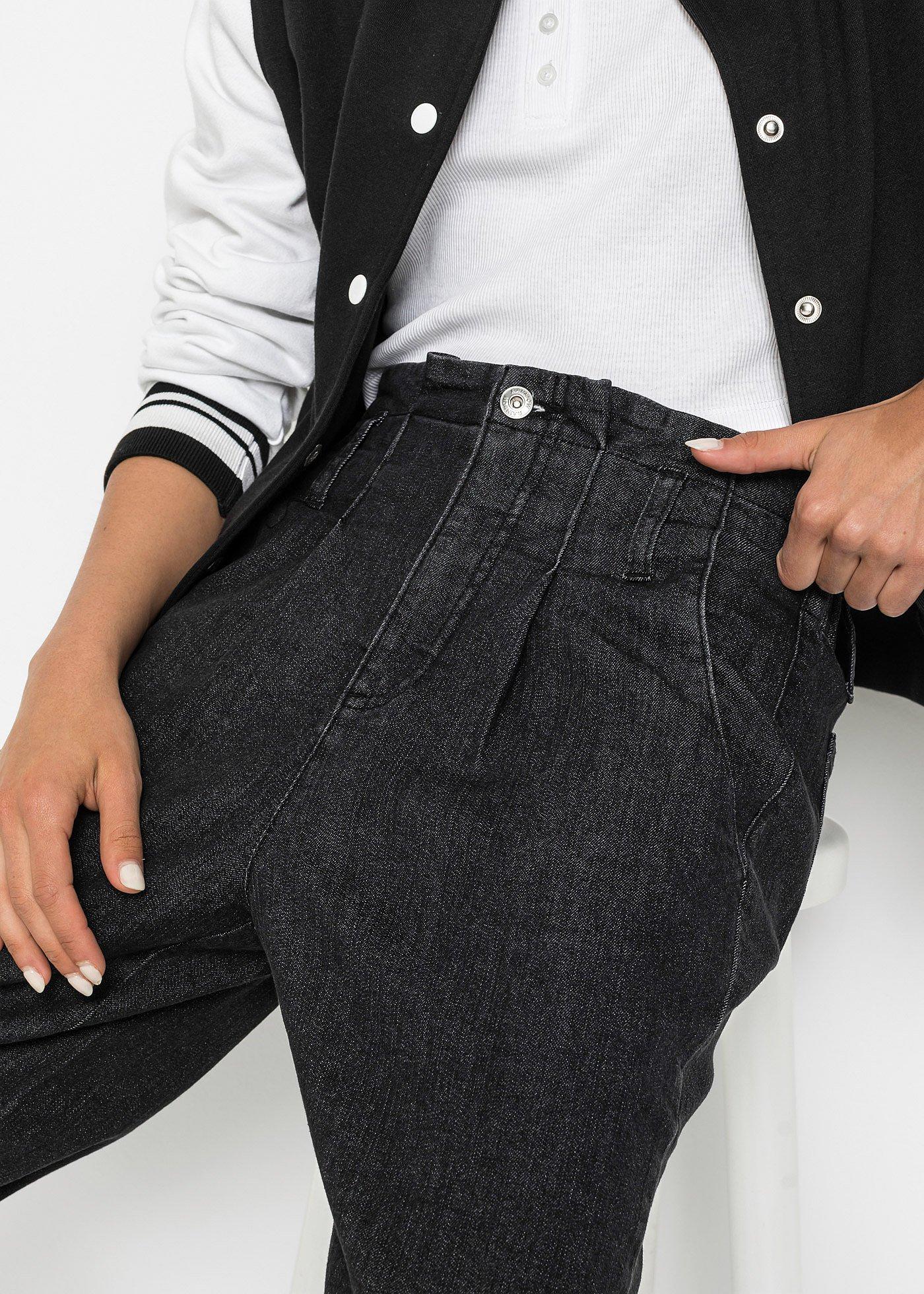 Dżinsy Mom, high waist, ze stretchem - Bonprix