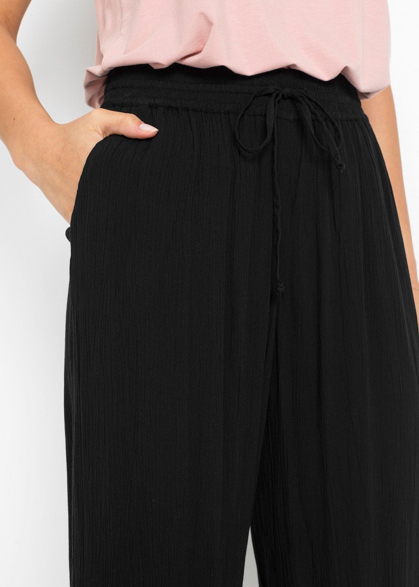 Spodnie culotte z koronką - Bonprix