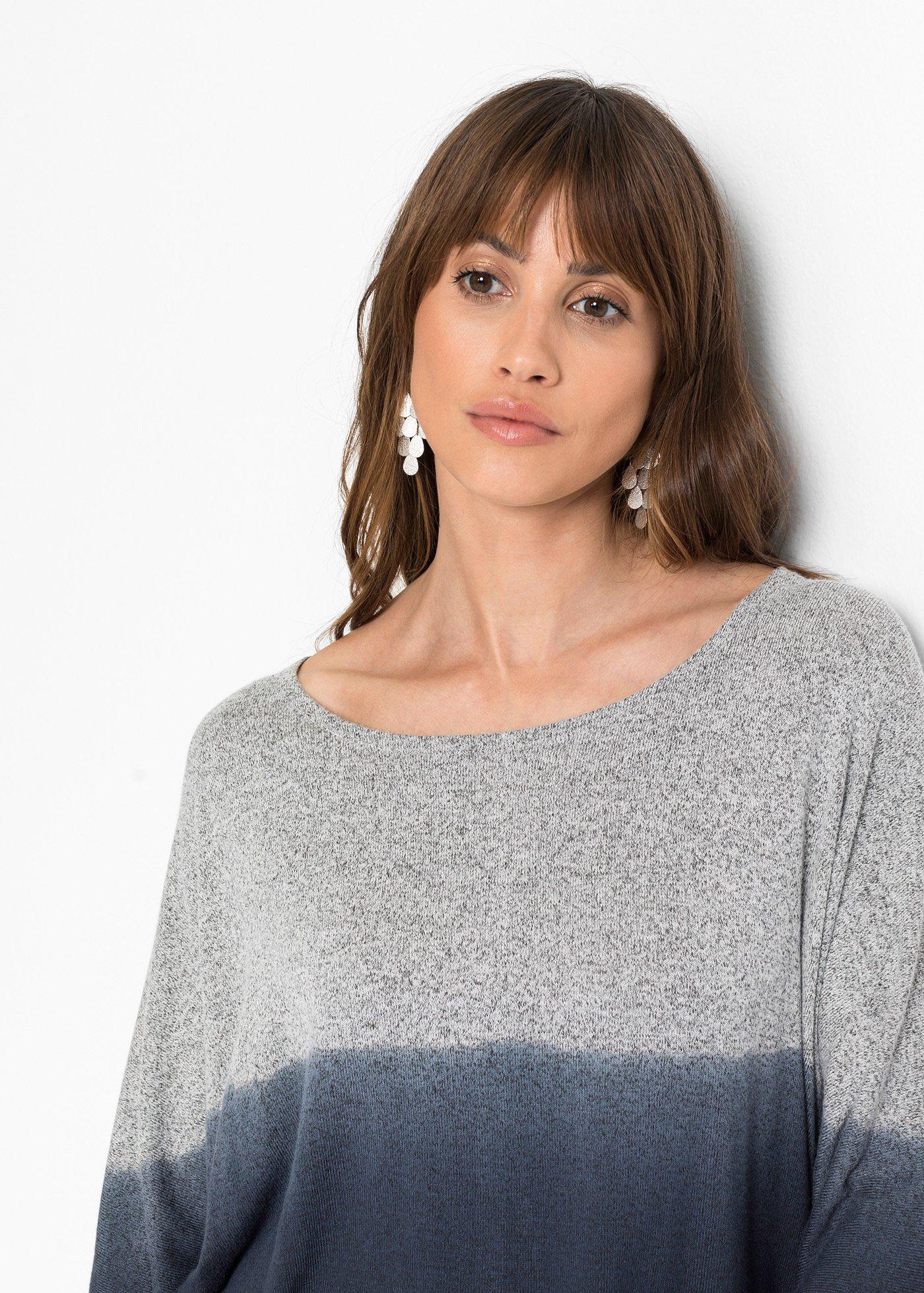 Shirt oversize w cieniowanym kolorze - Bonprix